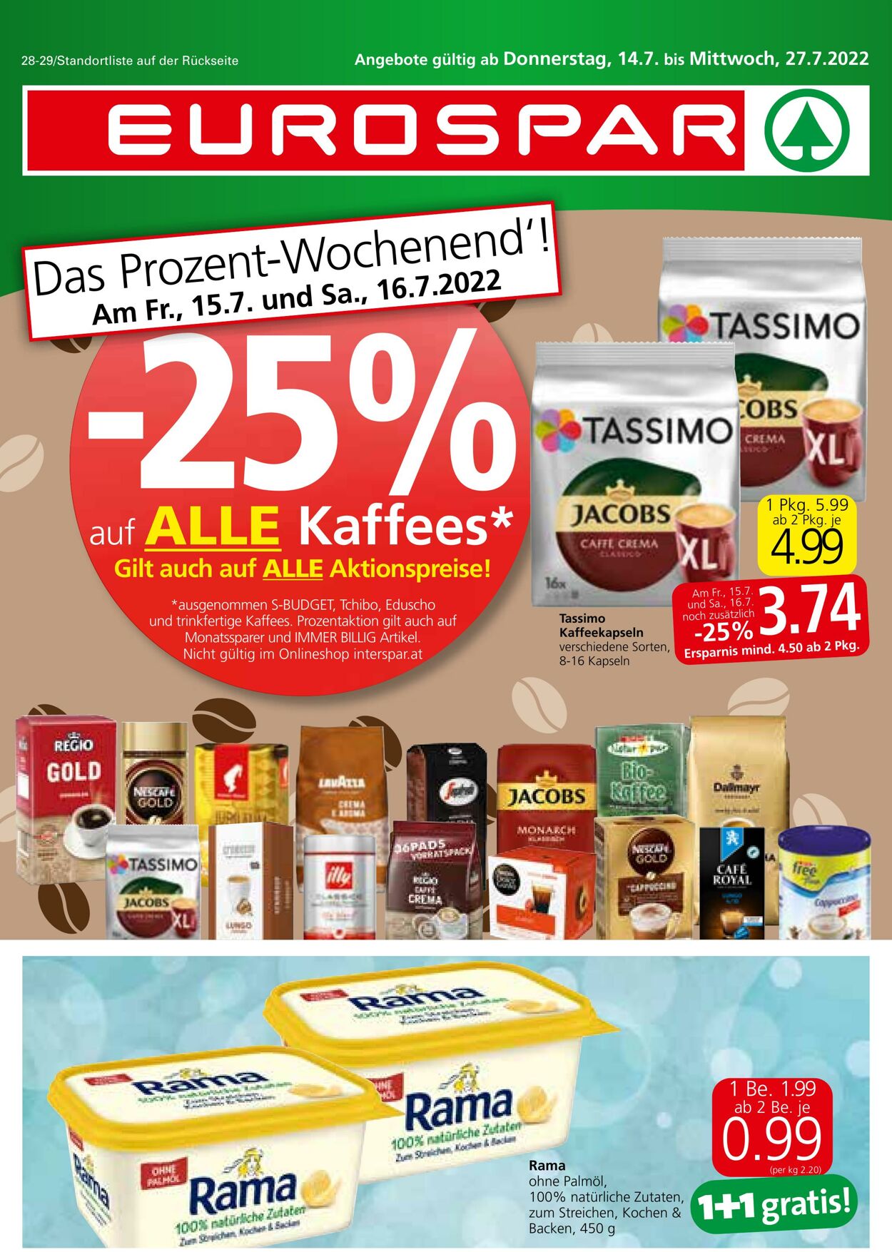 Prospekt Eurospar 14.07.2022 - 27.07.2022