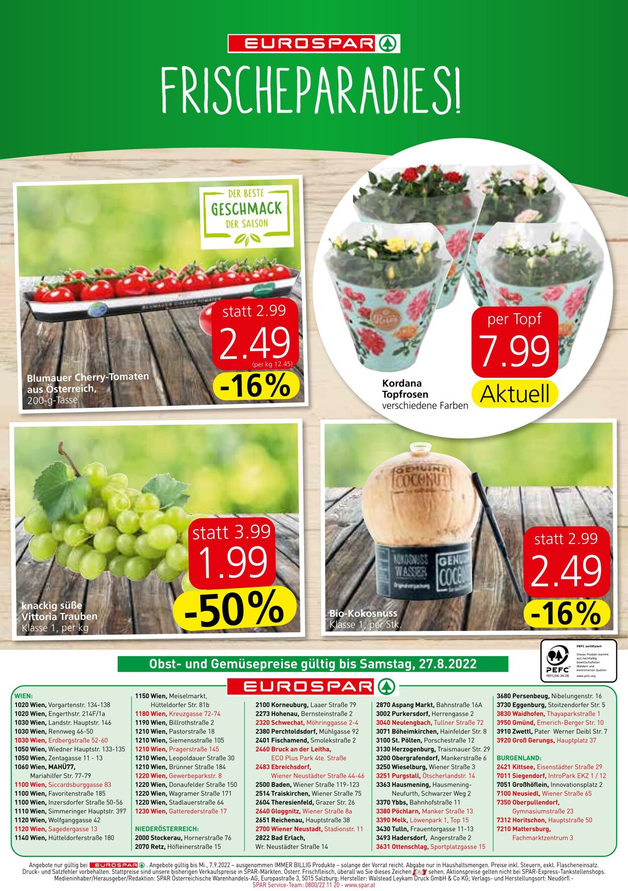 Prospekt Eurospar 25.08.2022 - 07.09.2022