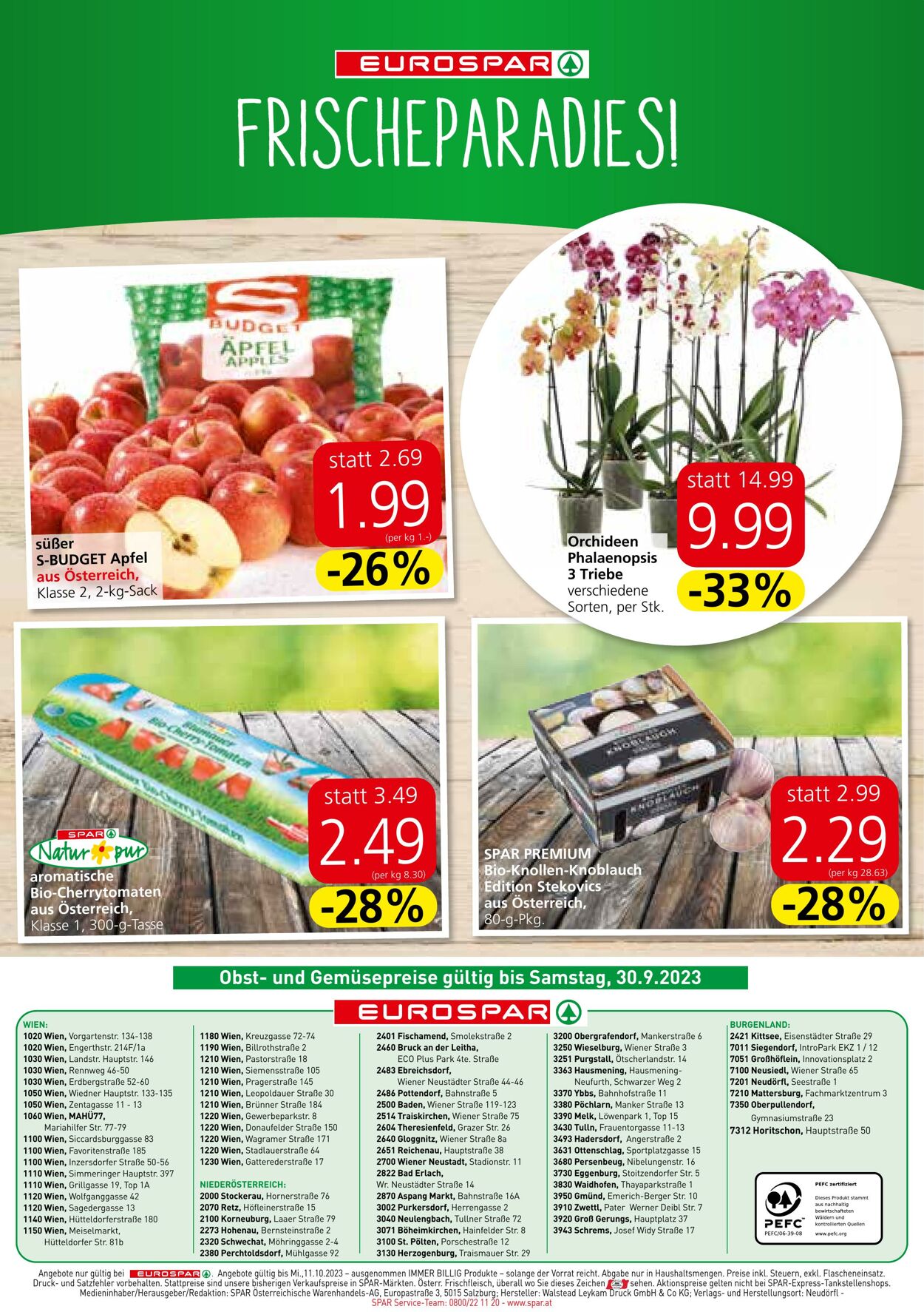 Prospekt Eurospar 28.09.2023 - 11.10.2023