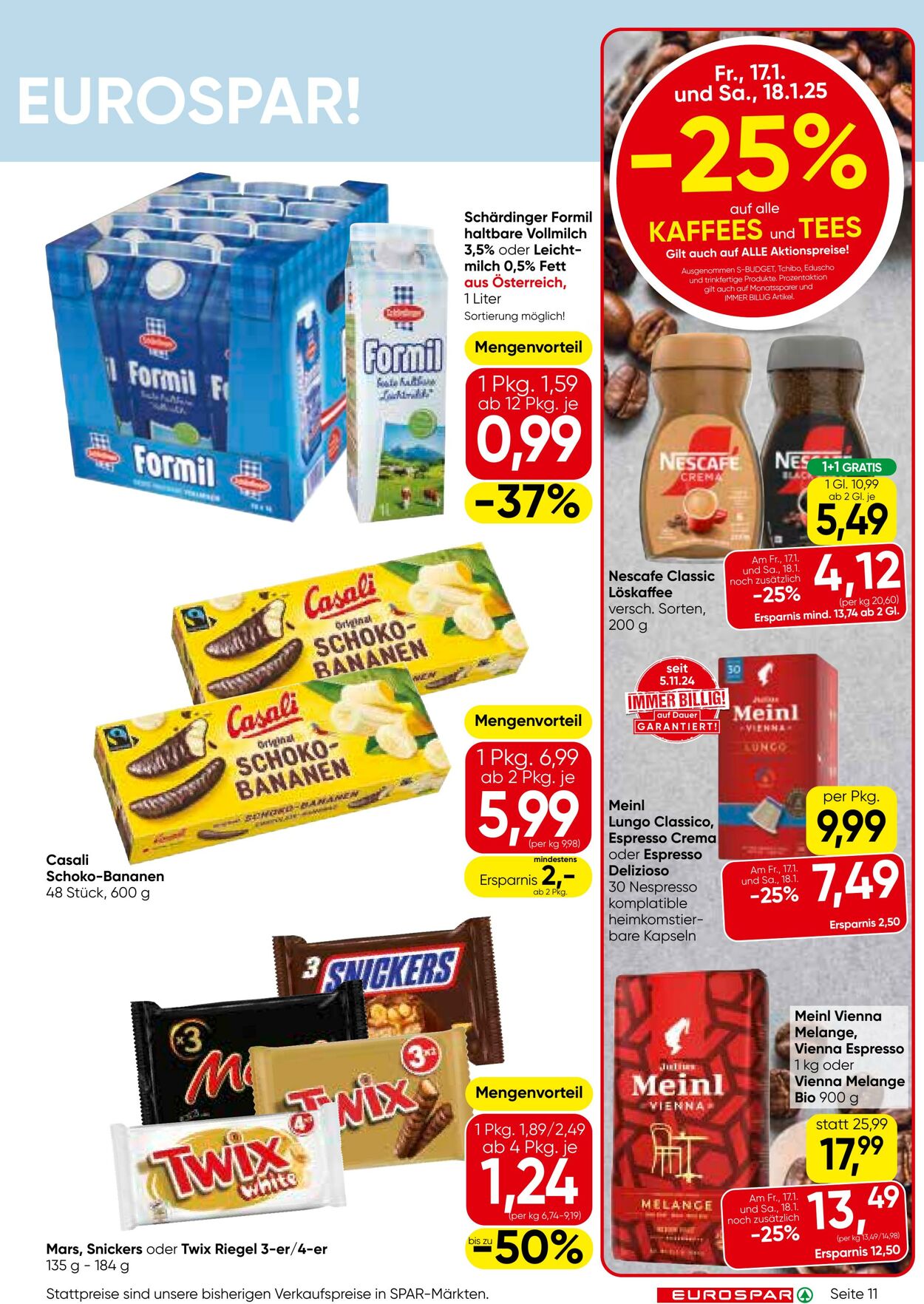 Prospekt Eurospar 16.01.2025 - 29.01.2025