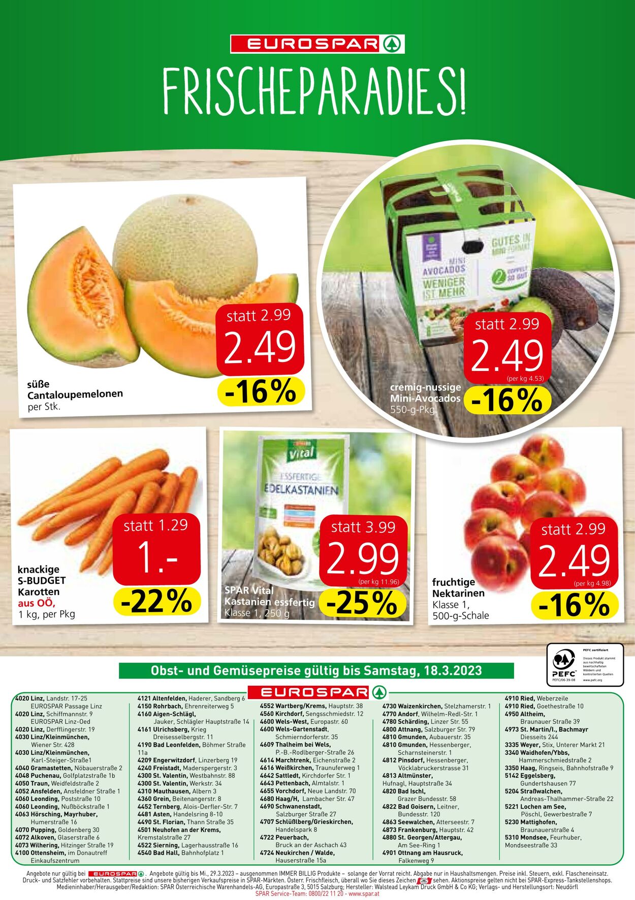 Prospekt Eurospar 16.03.2023 - 29.03.2023