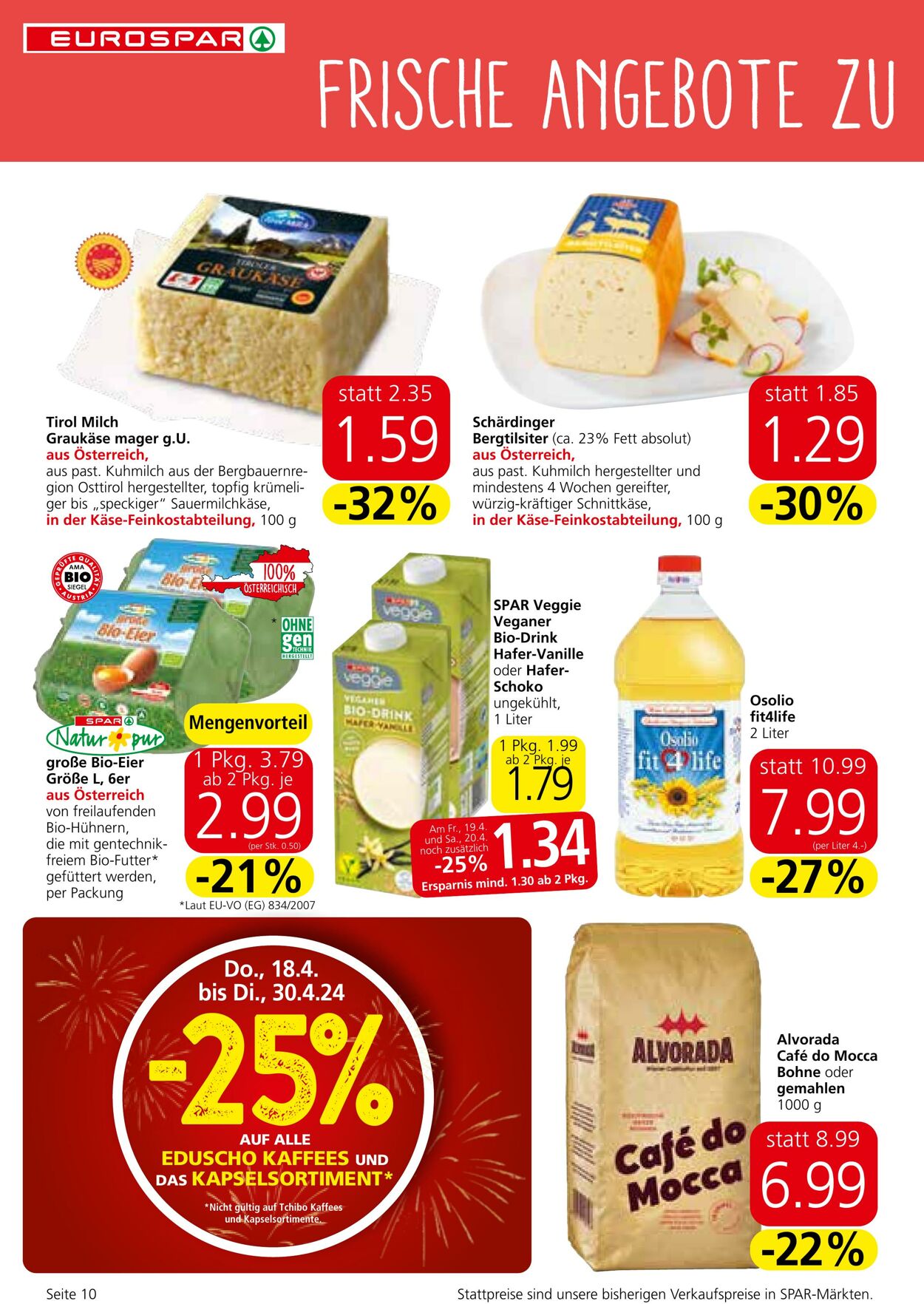 Prospekt Eurospar 18.04.2024 - 30.04.2024