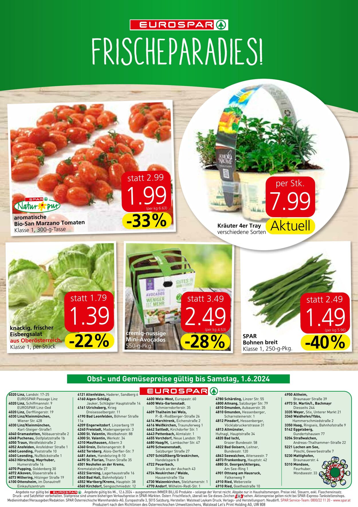 Prospekt Eurospar 29.05.2024 - 12.06.2024