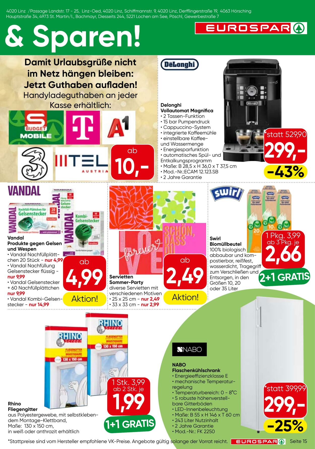 Prospekt Eurospar 17.07.2025 - 30.07.2025
