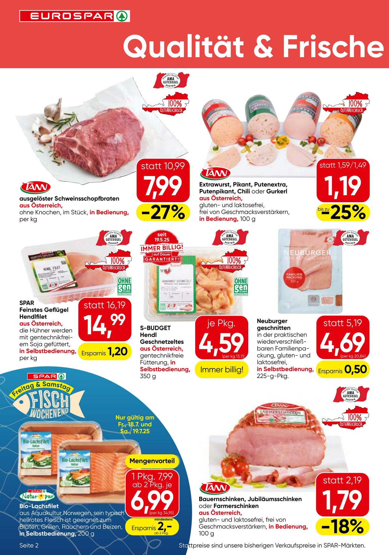 Prospekt Eurospar 17.07.2025 - 30.07.2025