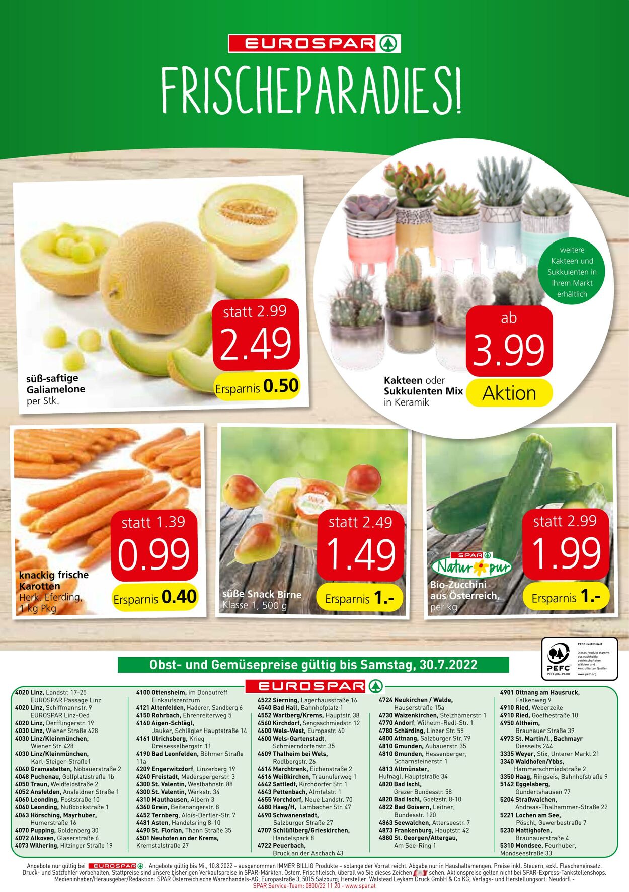 Prospekt Eurospar 28.07.2022 - 10.08.2022