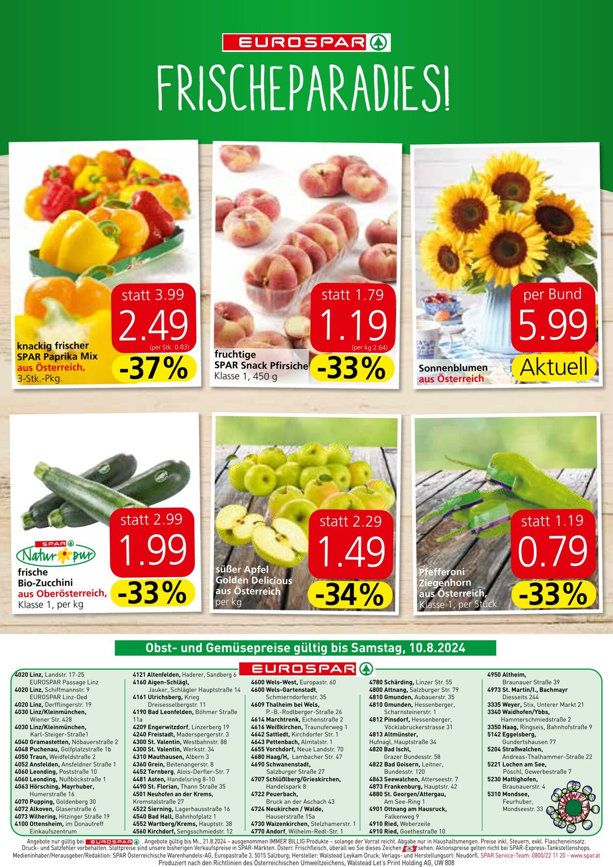 Prospekt Eurospar 08.08.2024 - 21.08.2024