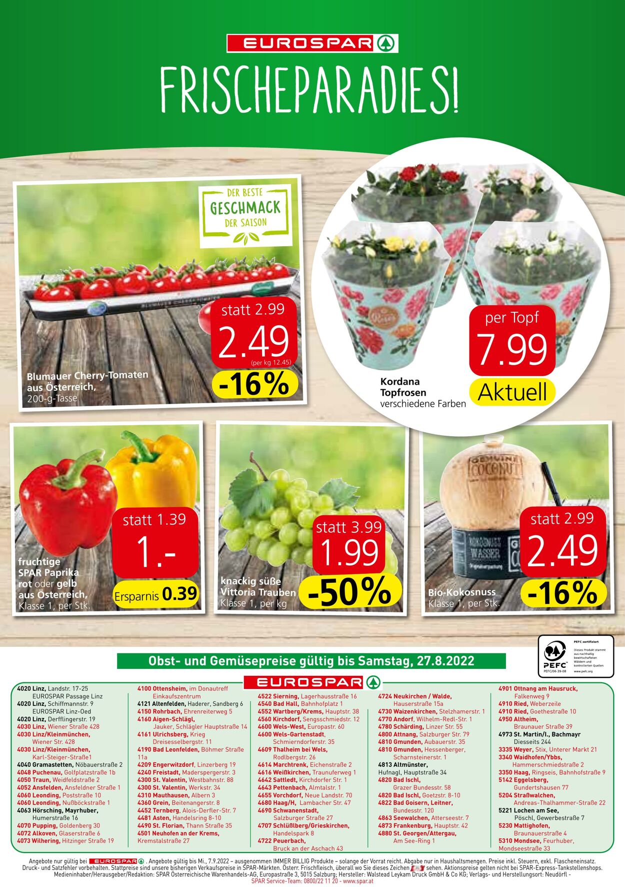 Prospekt Eurospar 25.08.2022 - 07.09.2022