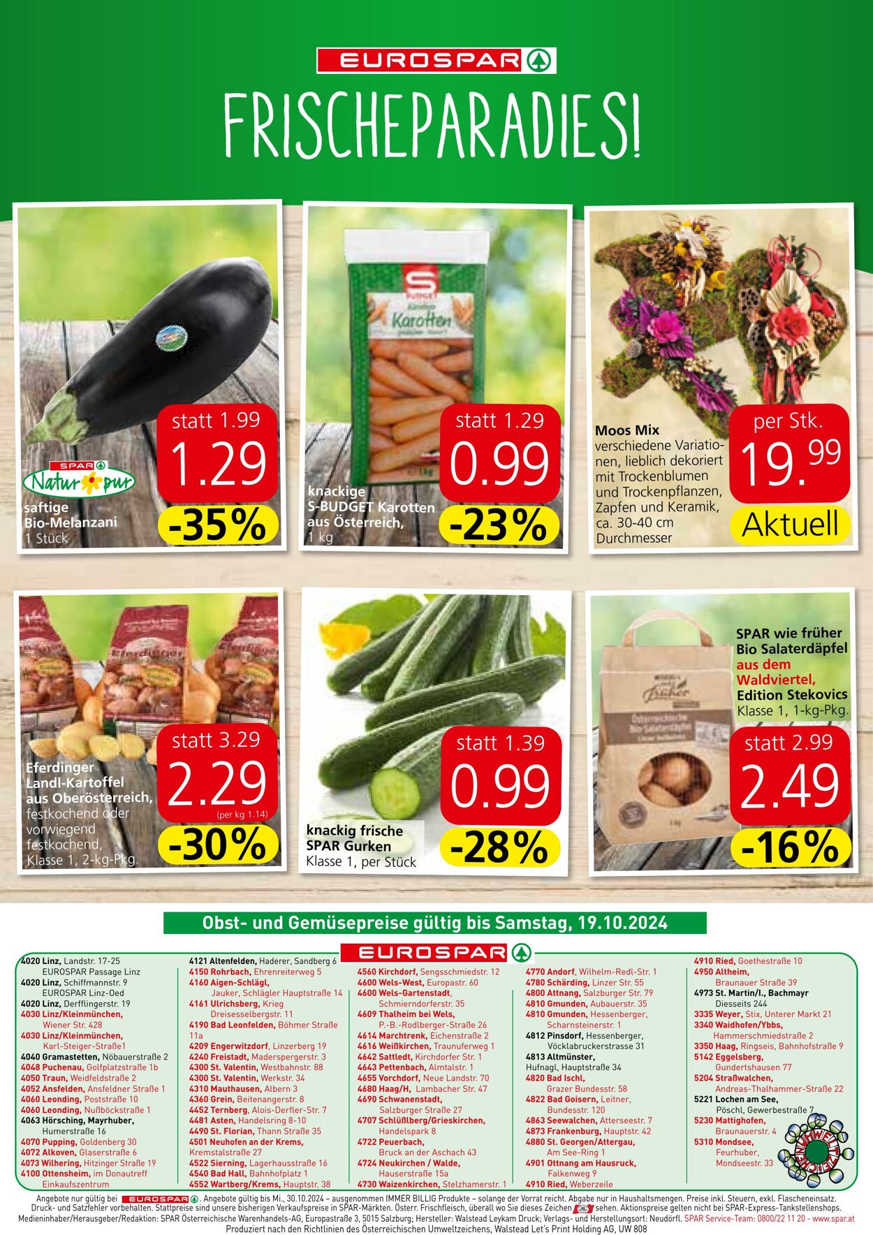 Prospekt Eurospar 17.10.2024 - 30.10.2024