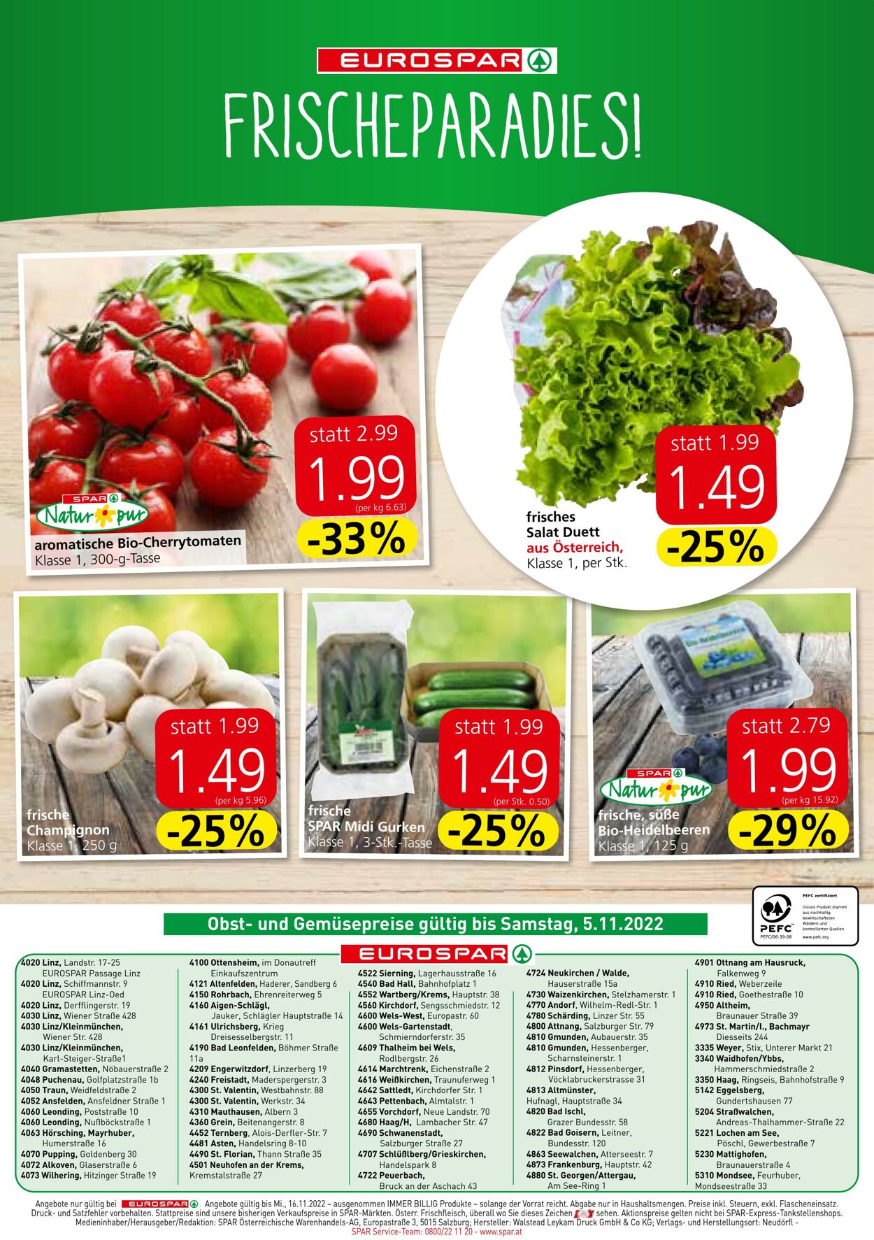 Prospekt Eurospar 03.11.2022 - 16.11.2022