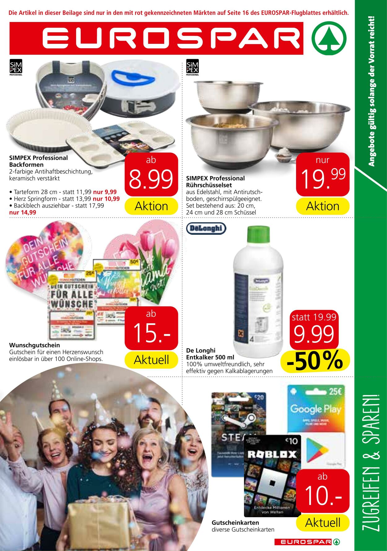Prospekt Eurospar 27.04.2023 - 10.05.2023
