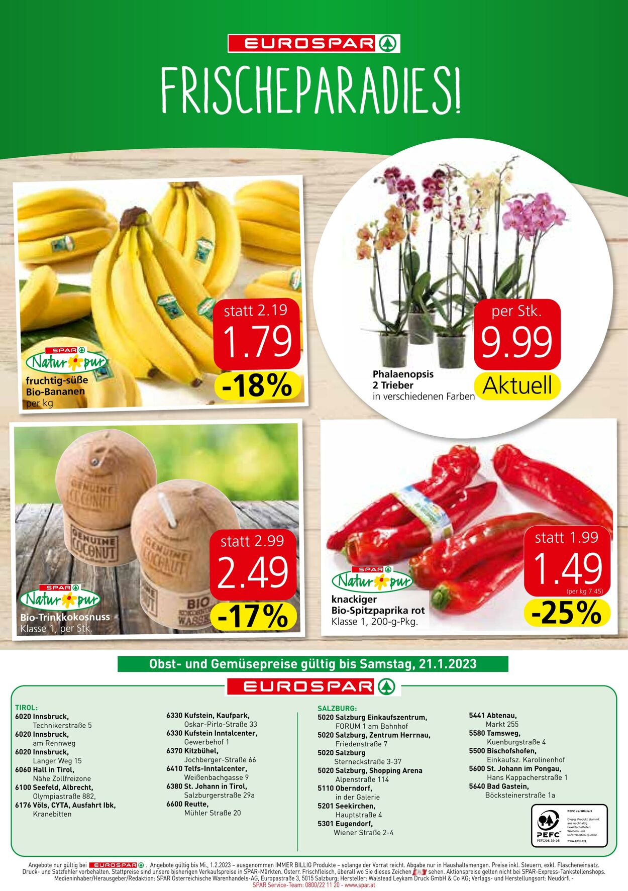 Prospekt Eurospar 19.01.2023 - 01.02.2023