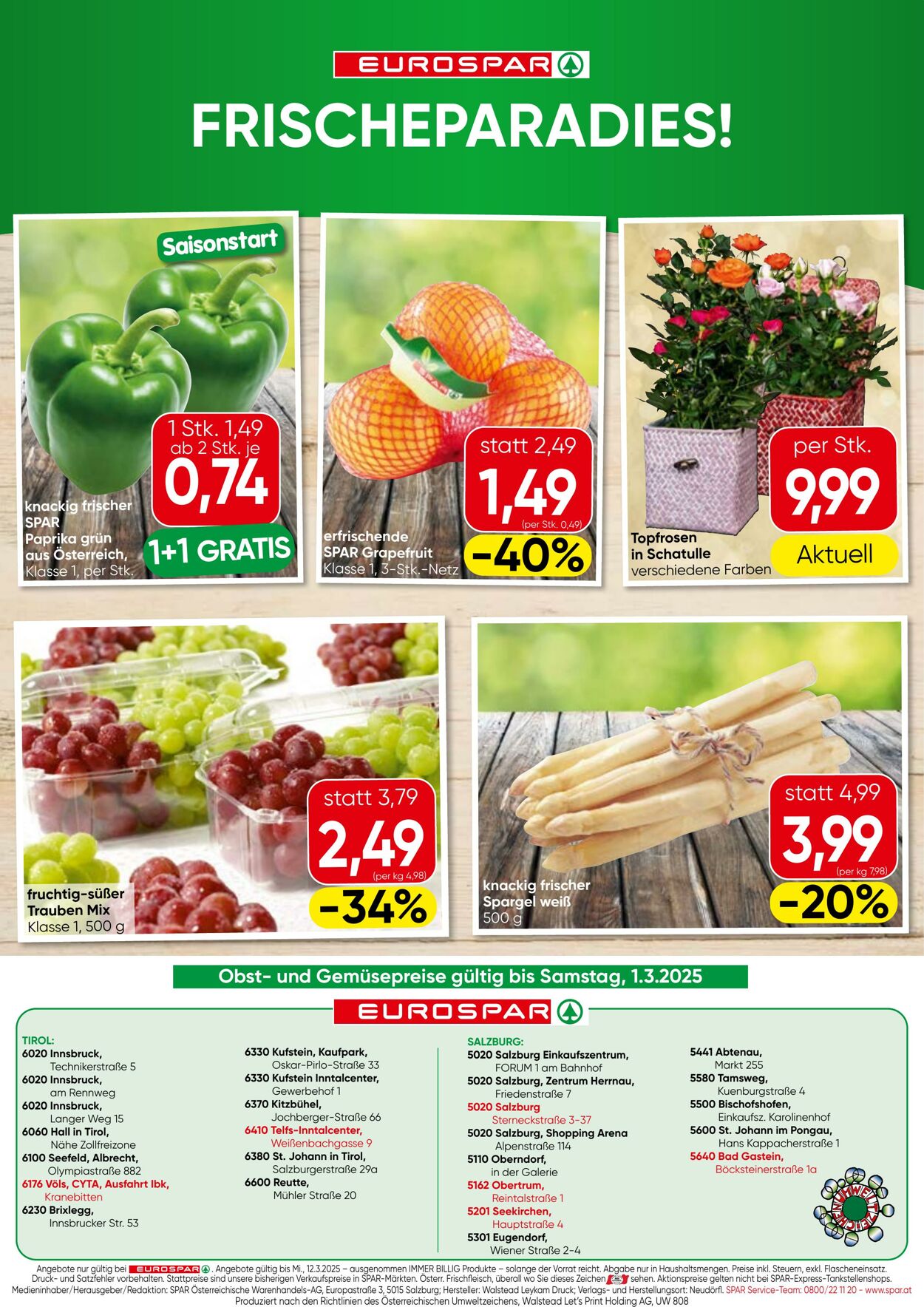 Prospekt Eurospar 27.02.2025 - 12.03.2025