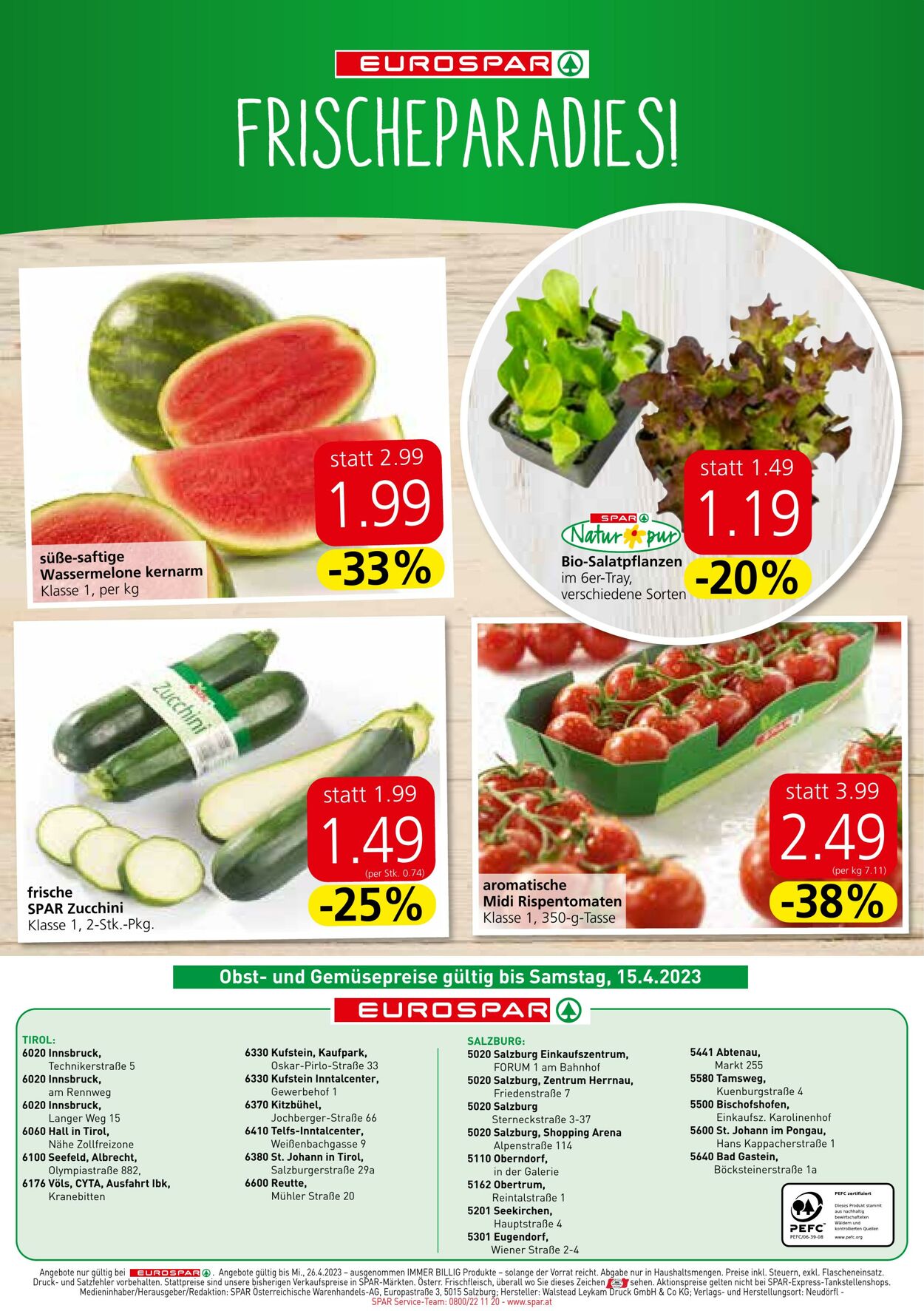 Prospekt Eurospar 13.04.2023 - 26.04.2023