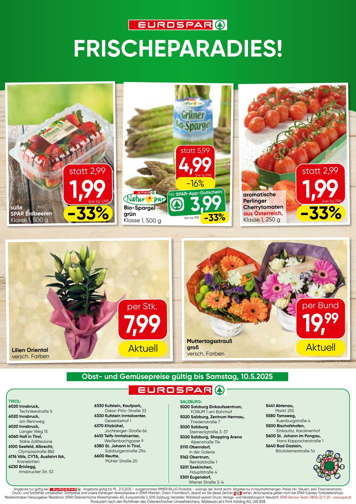 Prospekt Eurospar 08.05.2025 - 21.05.2025