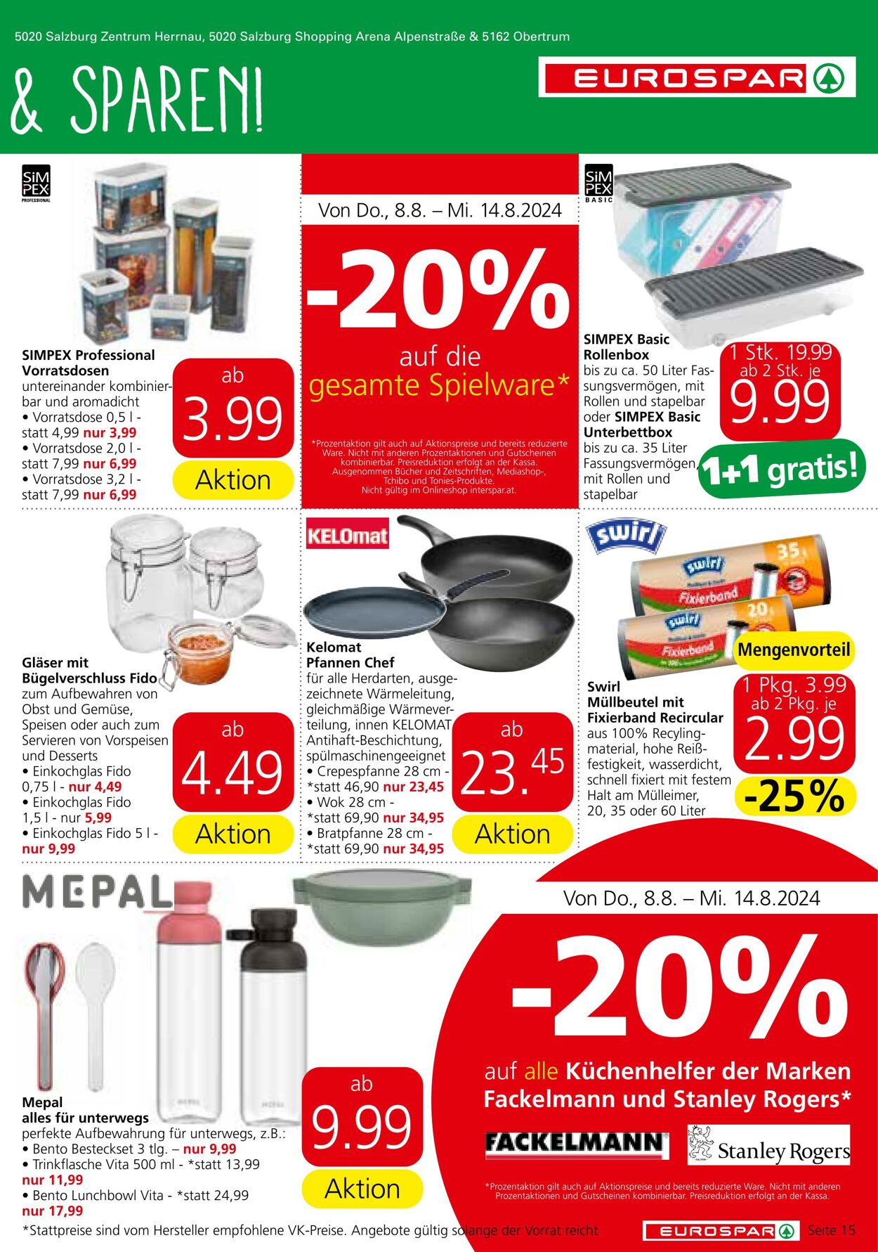 Prospekt Eurospar 08.08.2024 - 21.08.2024