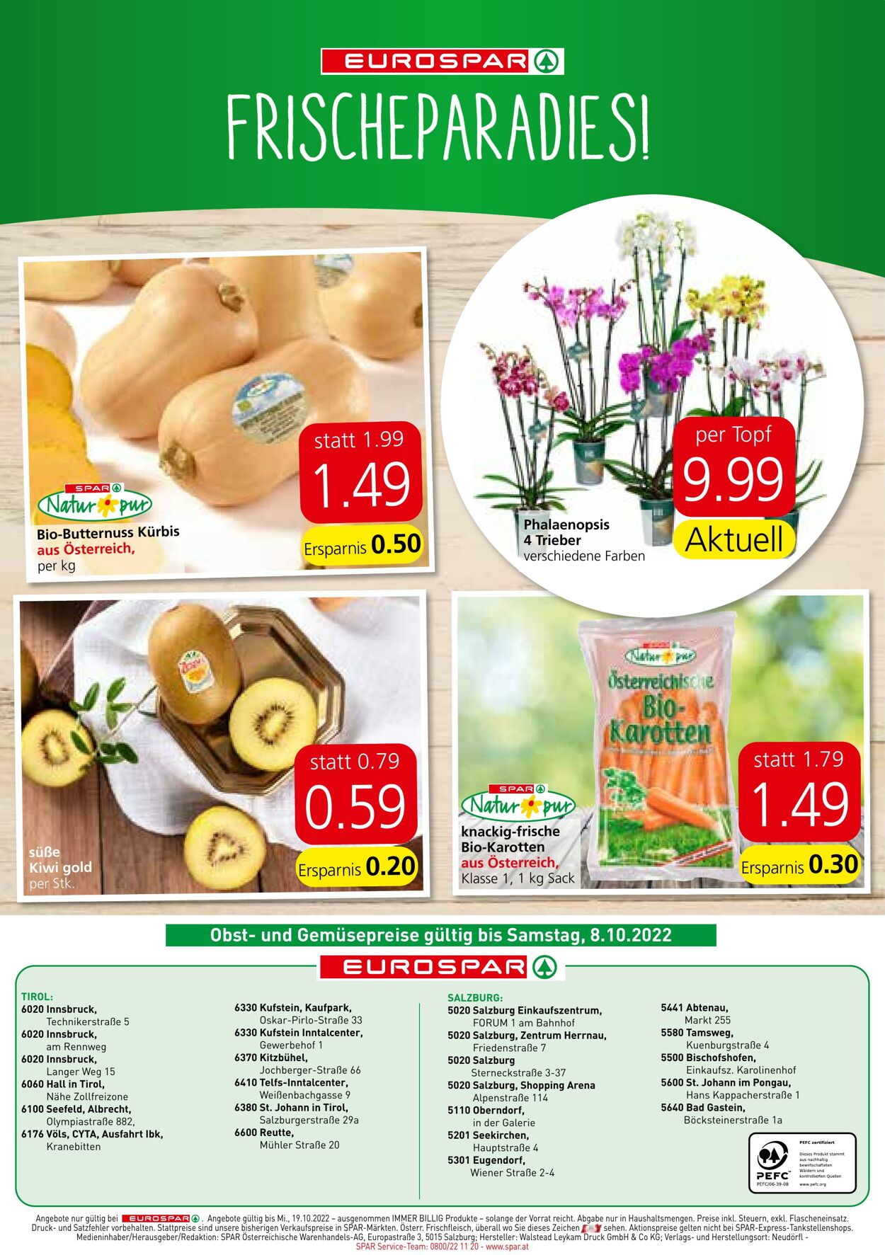 Prospekt Eurospar 06.10.2022 - 19.10.2022