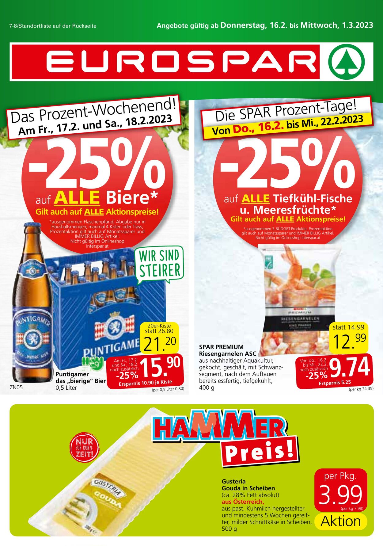 Prospekt Eurospar 16.02.2023 - 01.03.2023