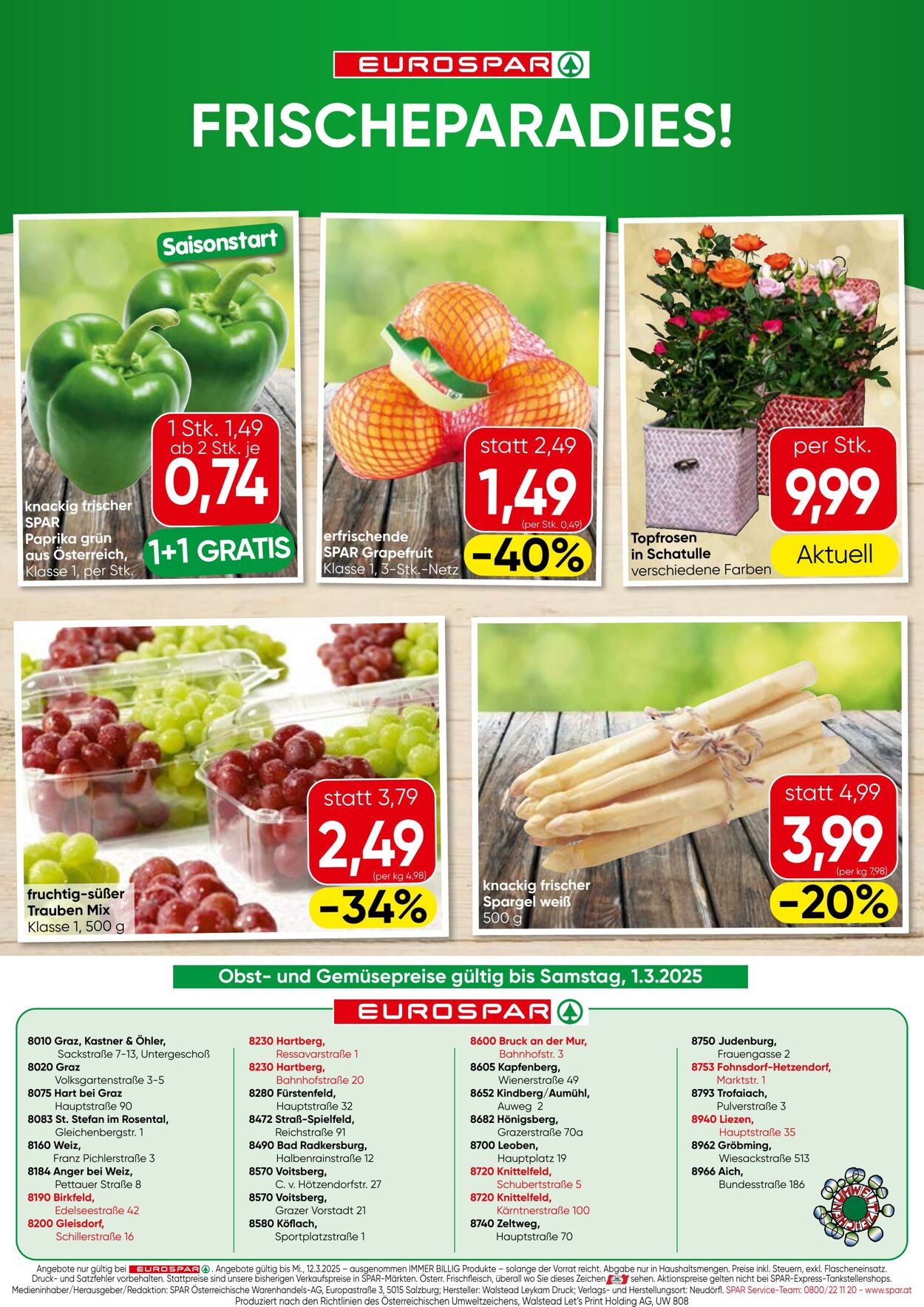 Prospekt Eurospar 27.02.2025 - 12.03.2025