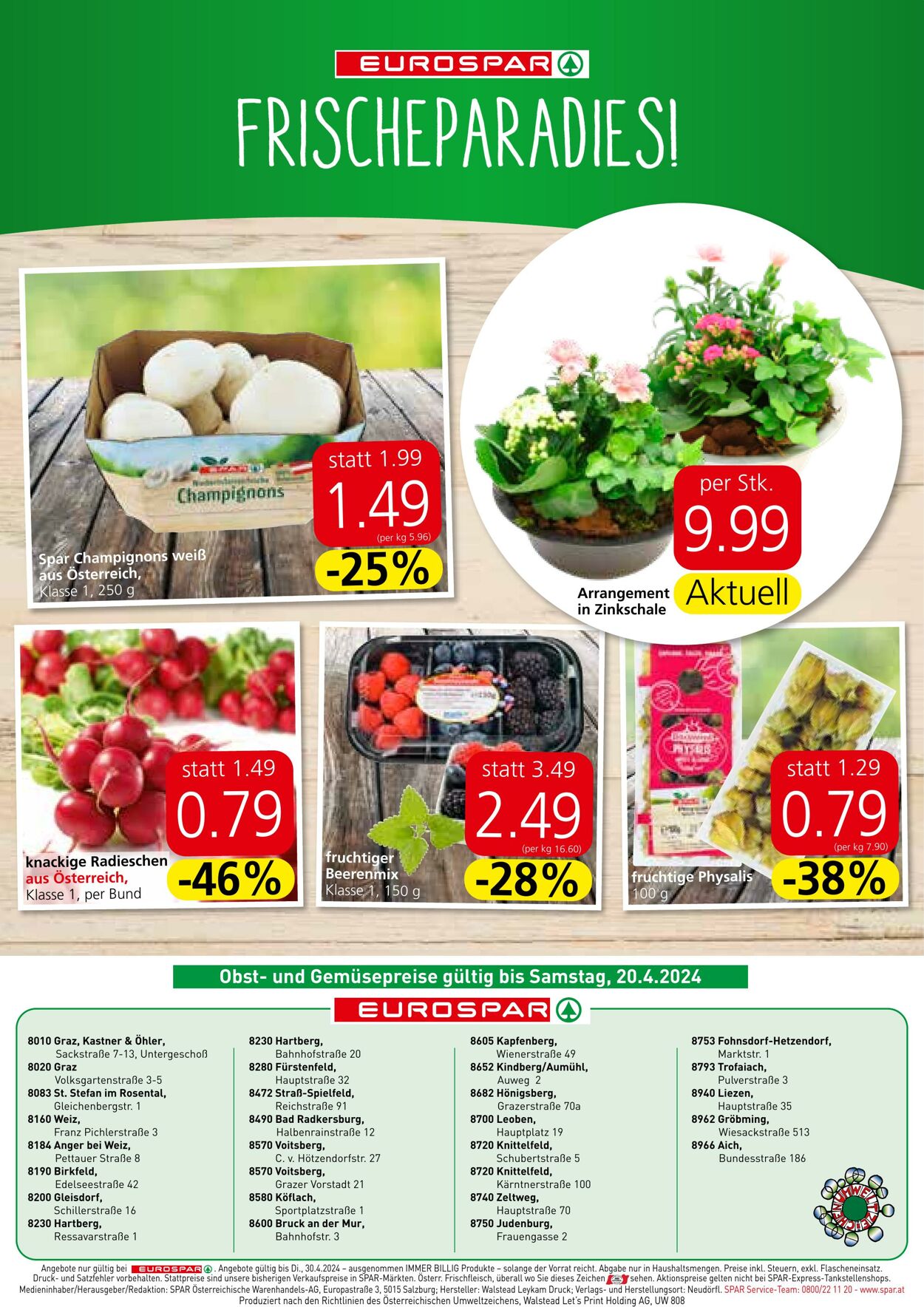 Prospekt Eurospar 18.04.2024 - 30.04.2024