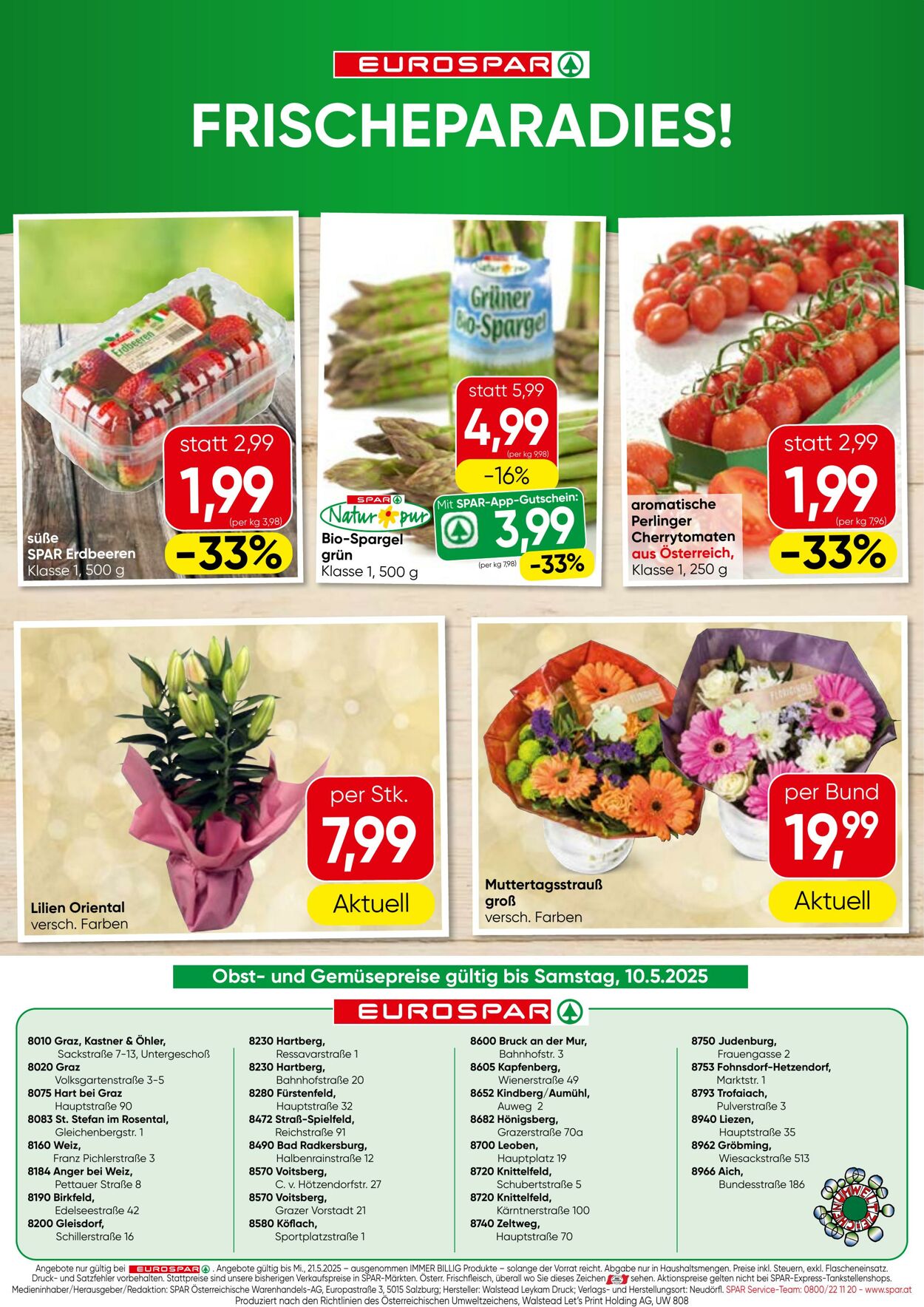 Prospekt Eurospar 08.05.2025 - 21.05.2025