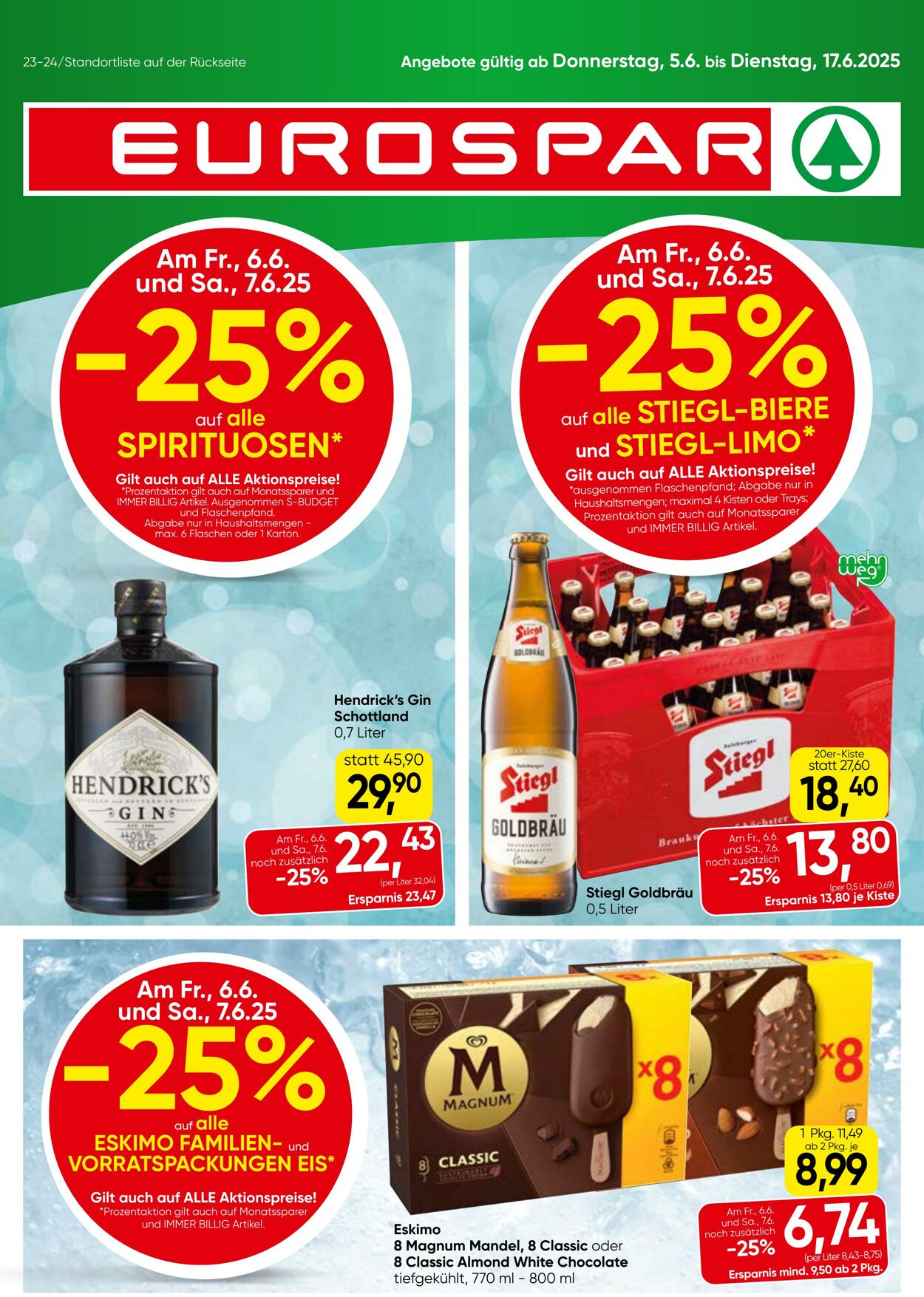 Prospekt Eurospar - Steiermark - Flugblatt KW 23 5 Jun, 2025 - 17 Jun, 2025