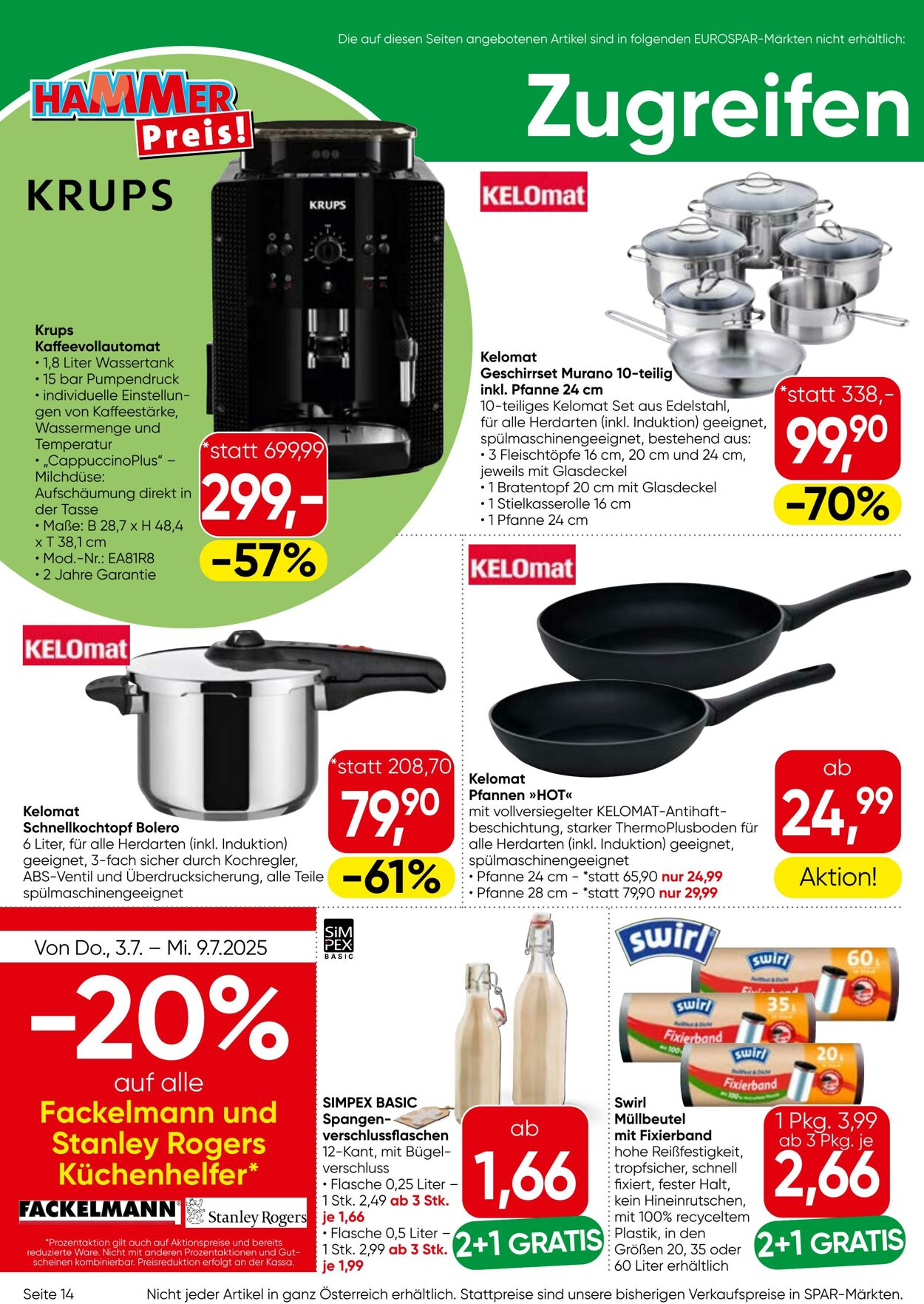Prospekt Eurospar 03.07.2025 - 16.07.2025