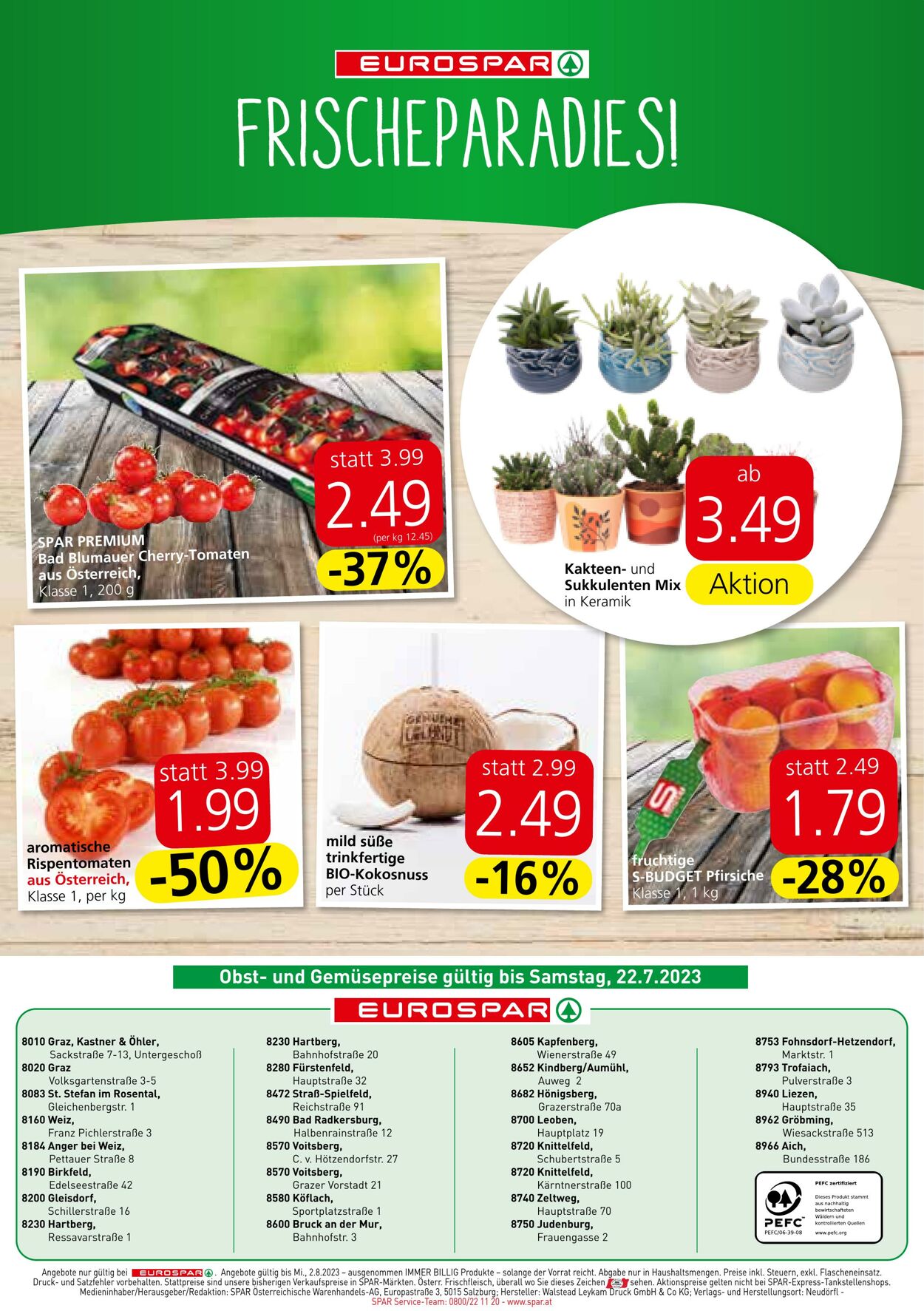 Prospekt Eurospar 20.07.2023 - 02.08.2023