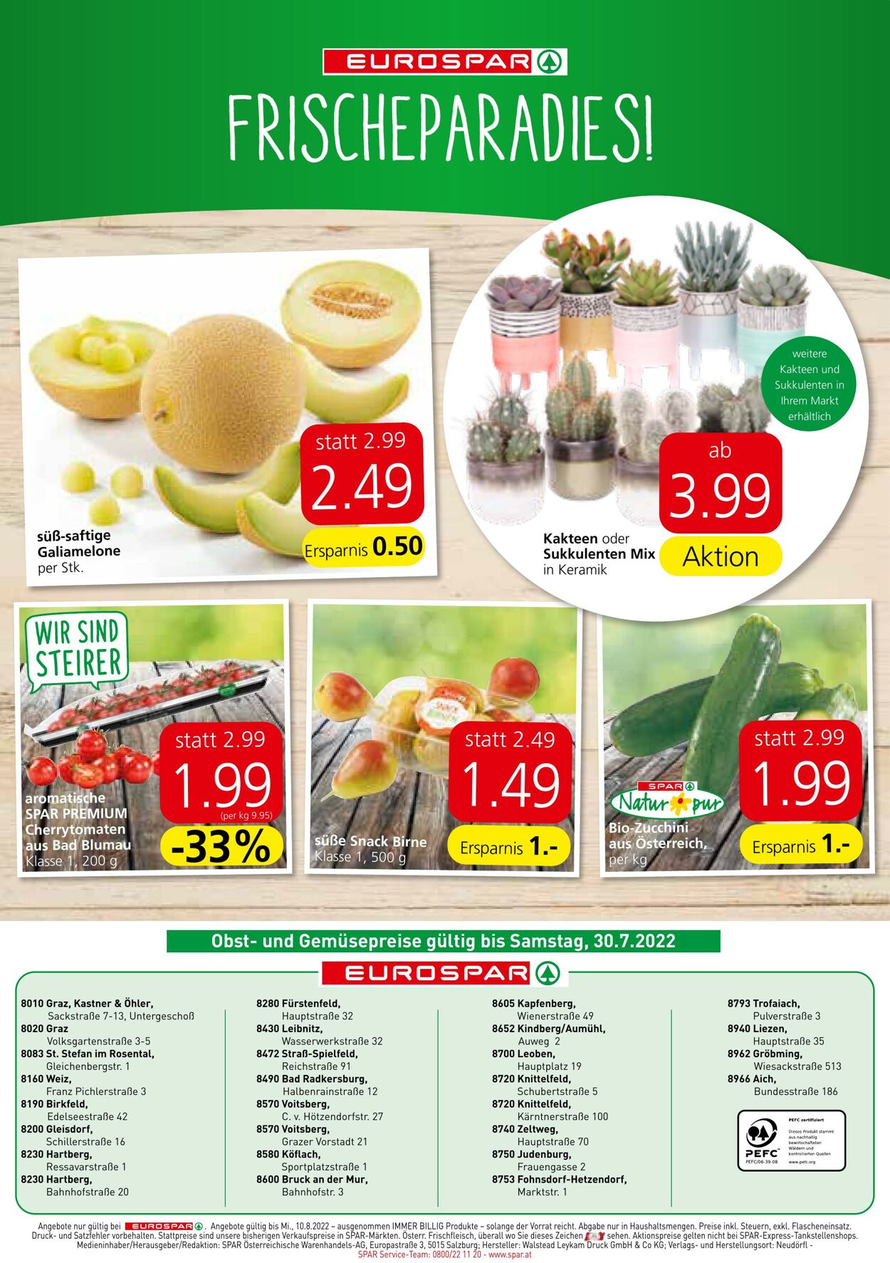 Prospekt Eurospar 28.07.2022 - 10.08.2022