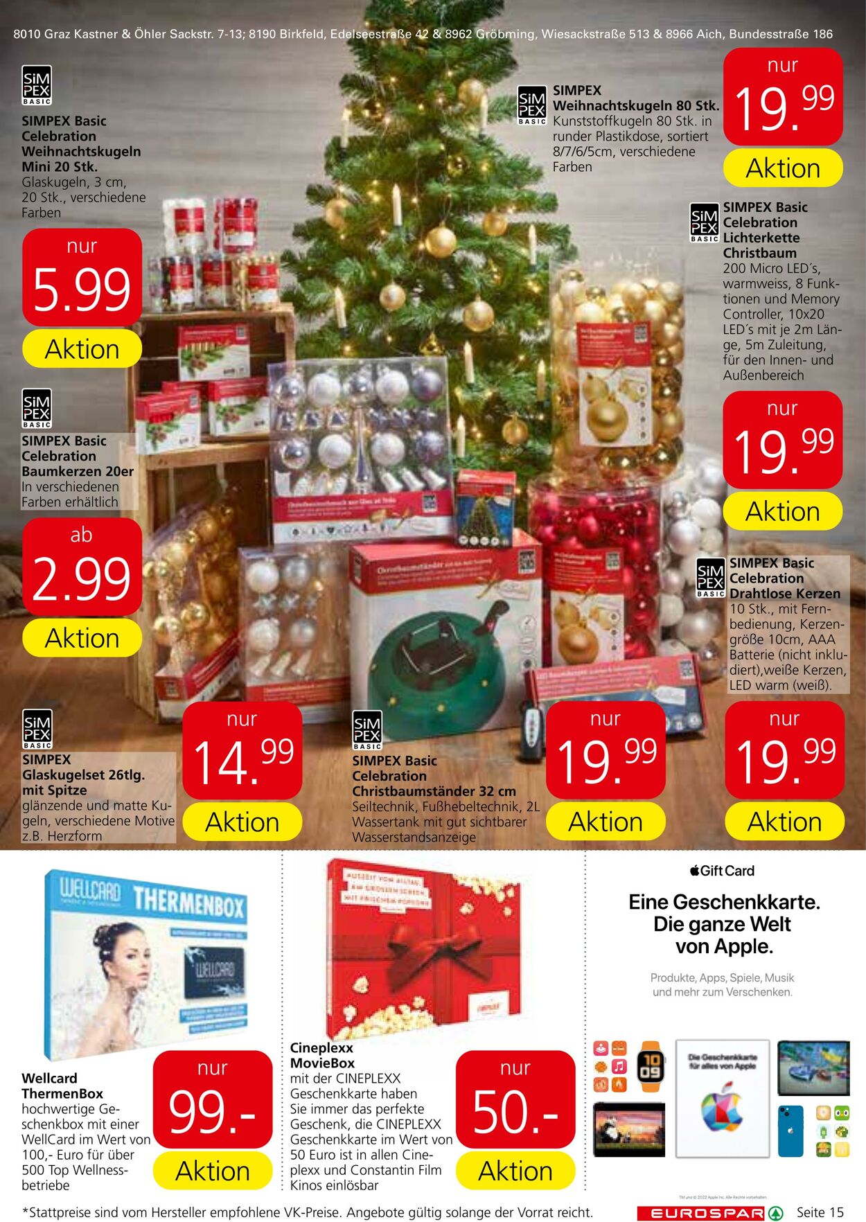 Prospekt Eurospar 01.12.2022 - 14.12.2022