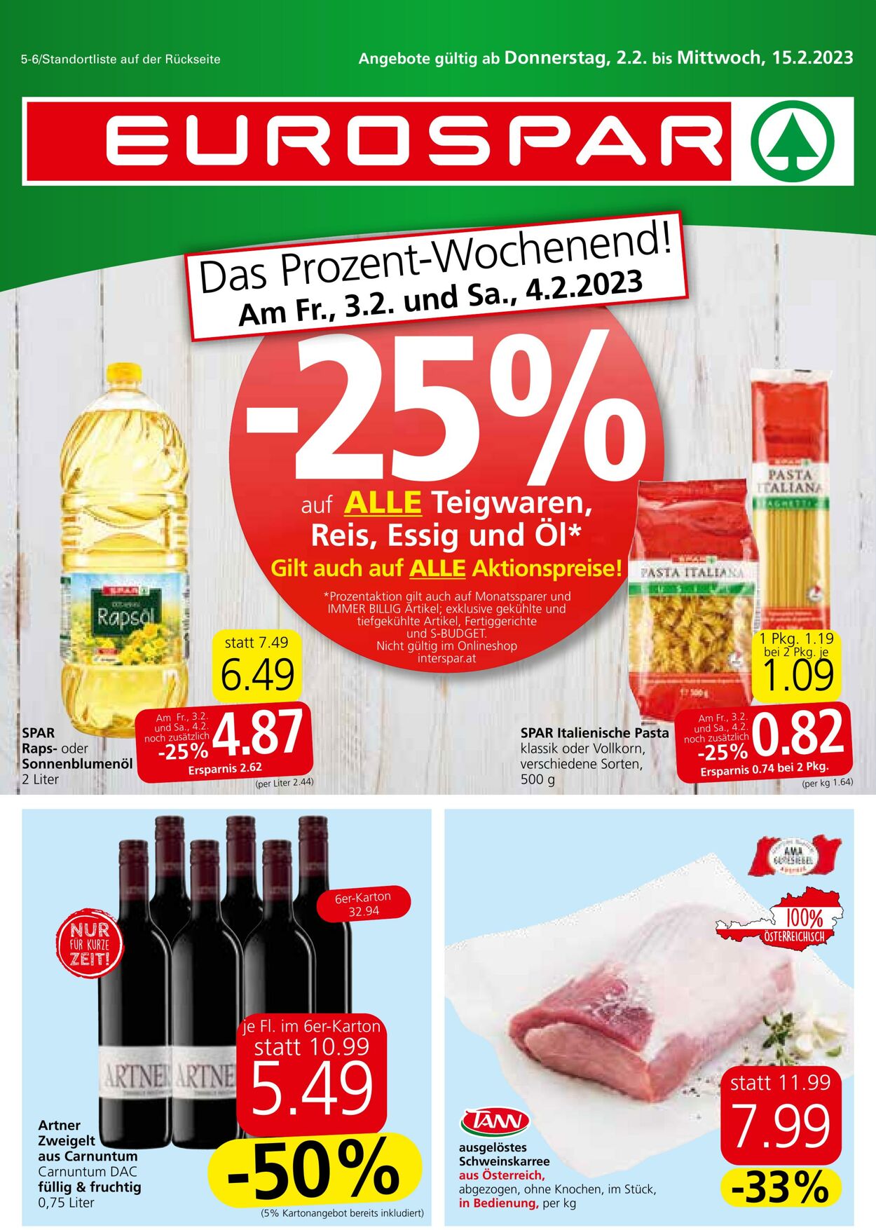 Prospekt Eurospar 02.02.2023 - 15.02.2023