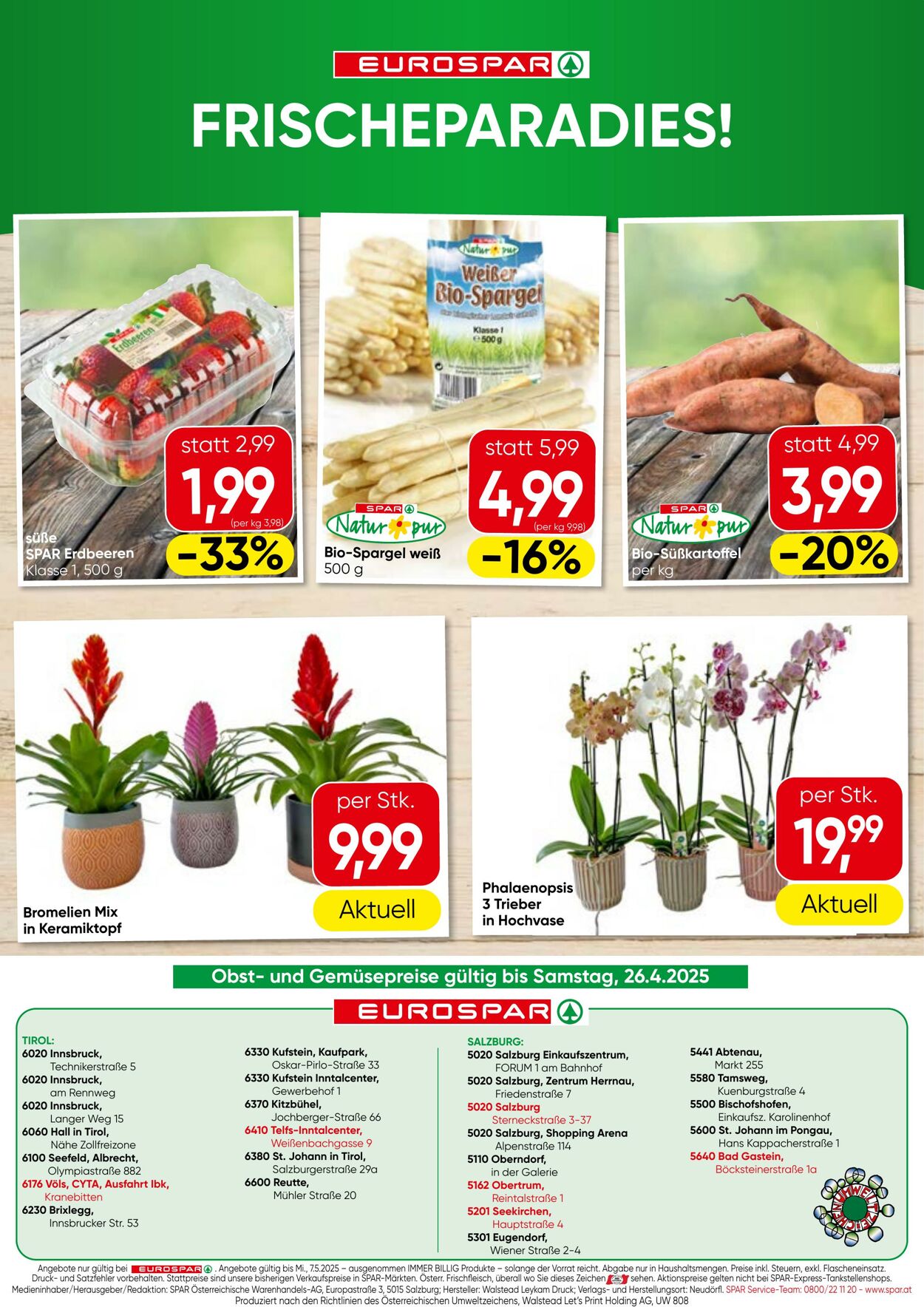 Prospekt Eurospar 24.04.2025 - 07.05.2025
