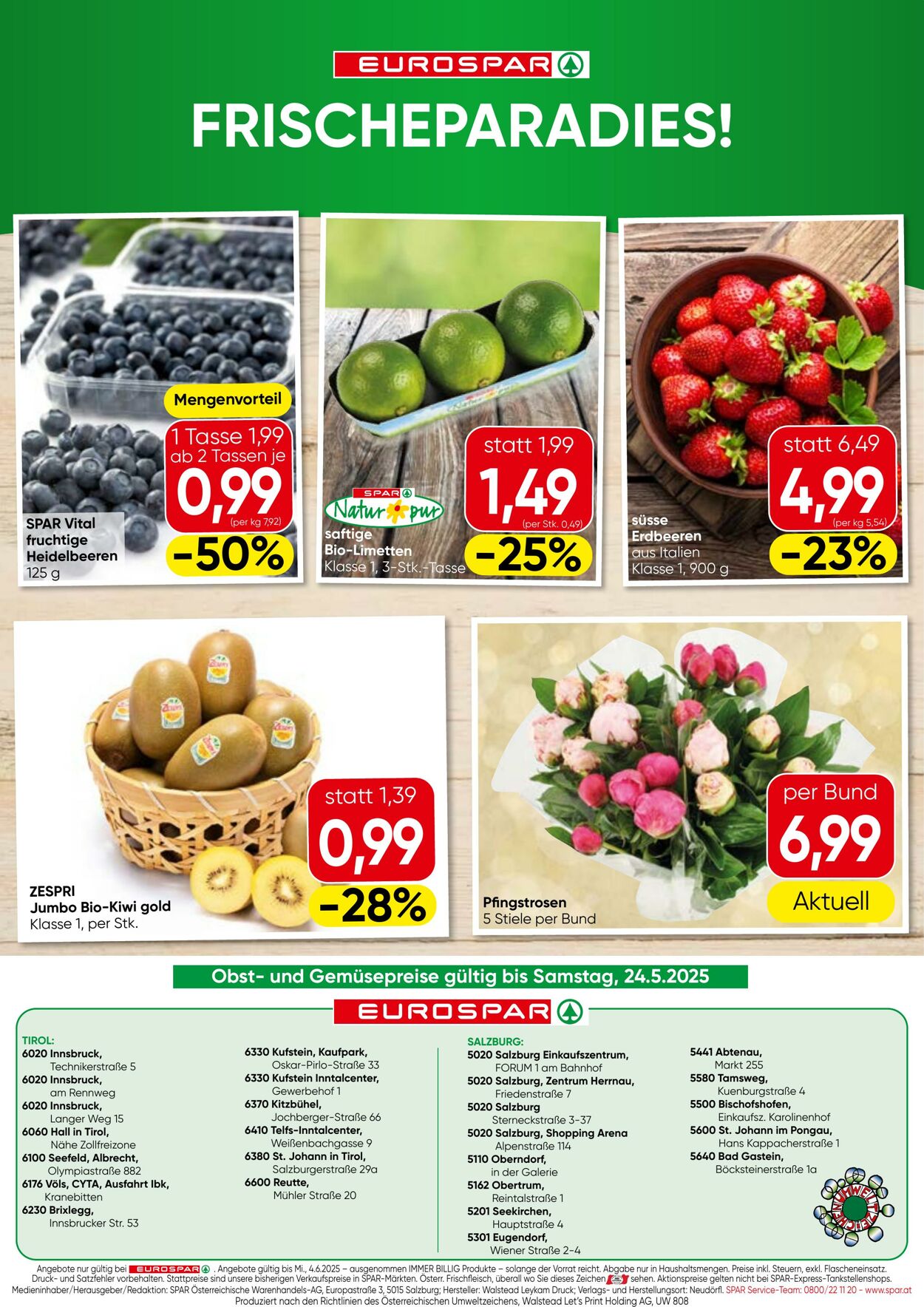 Prospekt Eurospar 22.05.2025 - 04.06.2025
