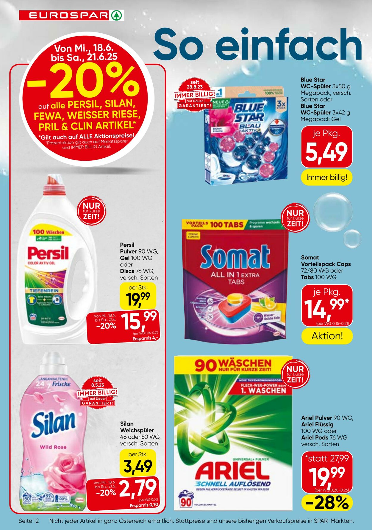 Prospekt Eurospar 18.06.2025 - 02.07.2025