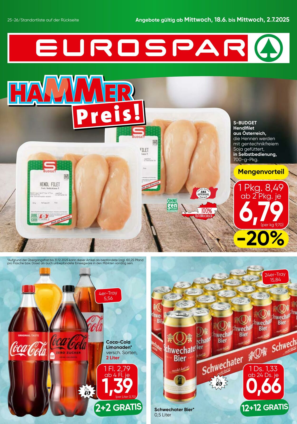 Prospekt Eurospar - Tirol - Flugblatt KW 25 18 Jun, 2025 - 2 Jul, 2025