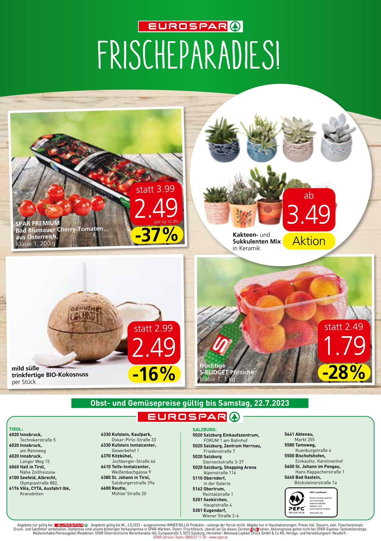 Prospekt Eurospar 20.07.2023 - 02.08.2023