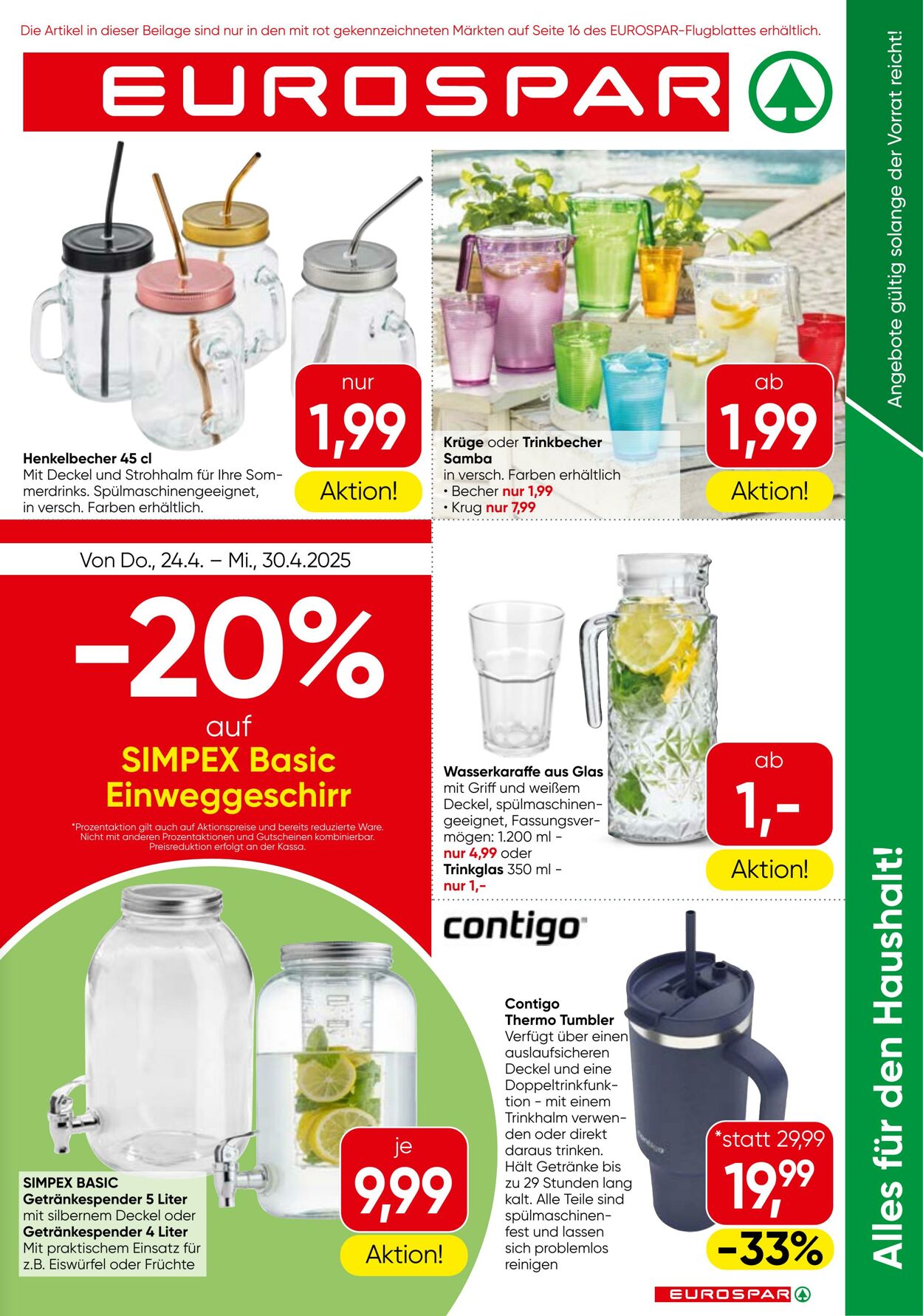Prospekt Eurospar 24.04.2025 - 07.05.2025