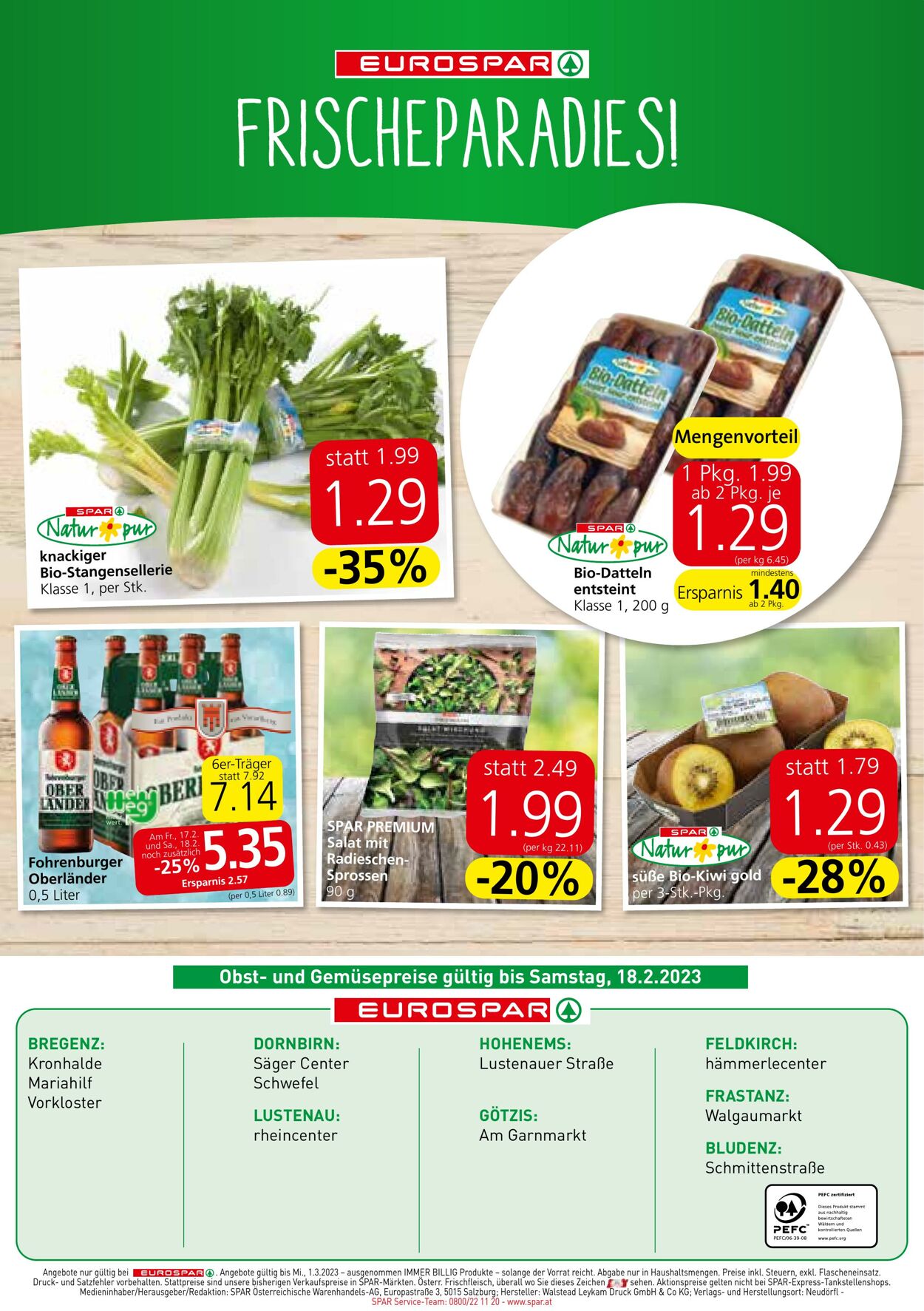 Prospekt Eurospar 16.02.2023 - 01.03.2023