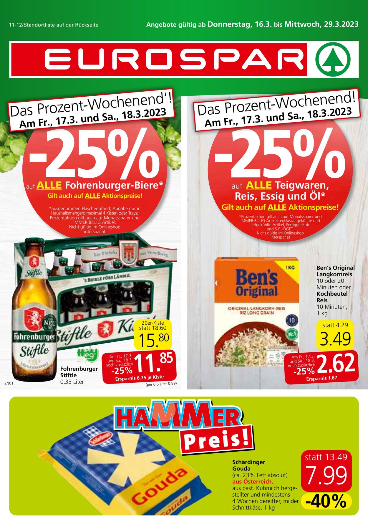 Prospekt Eurospar 16.03.2023 - 29.03.2023