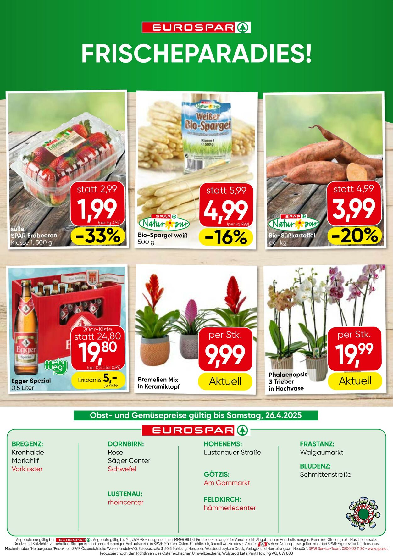 Prospekt Eurospar 24.04.2025 - 07.05.2025