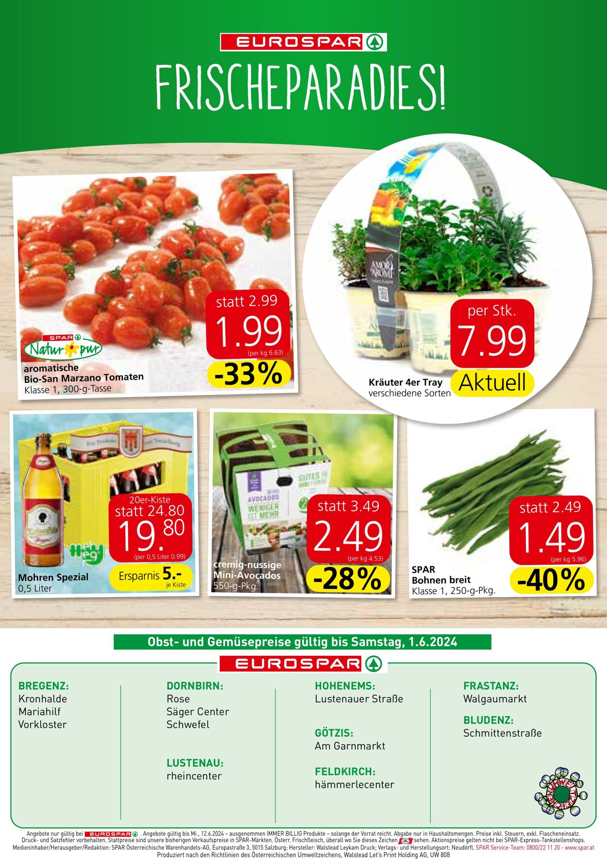 Prospekt Eurospar 29.05.2024 - 12.06.2024