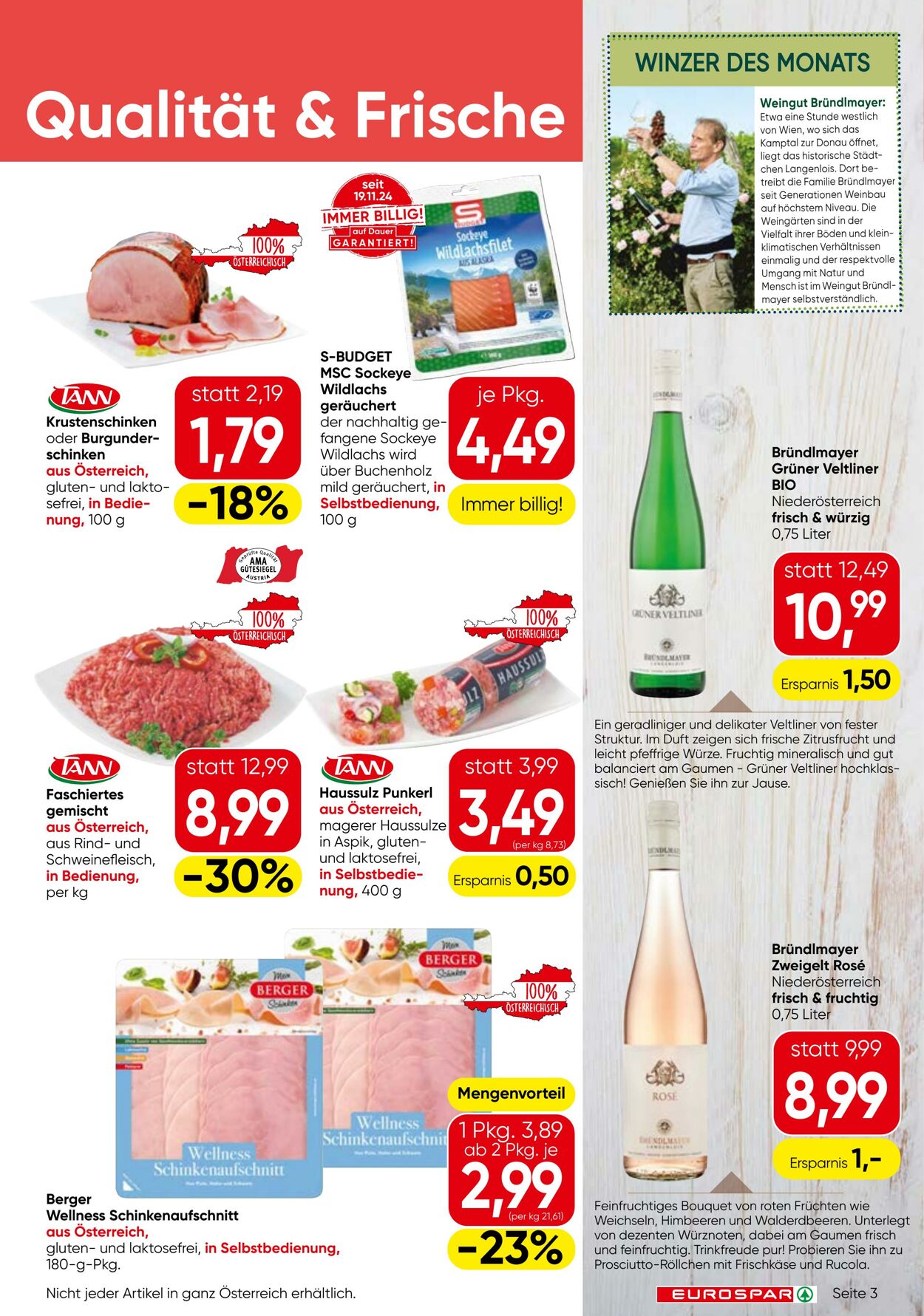 Prospekt Eurospar 03.07.2025 - 16.07.2025
