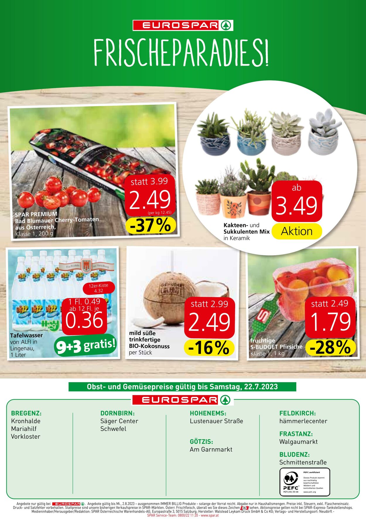 Prospekt Eurospar 20.07.2023 - 02.08.2023