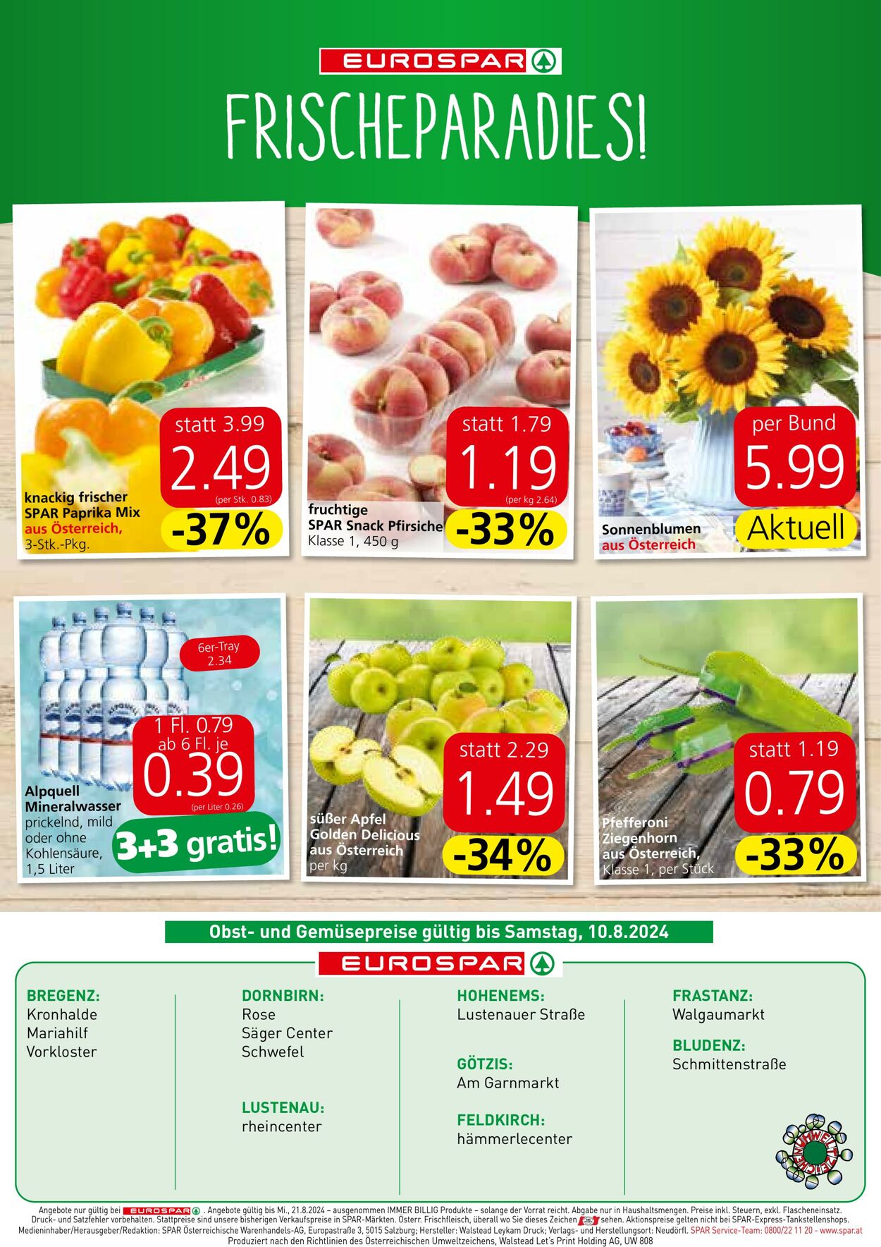 Prospekt Eurospar 08.08.2024 - 21.08.2024