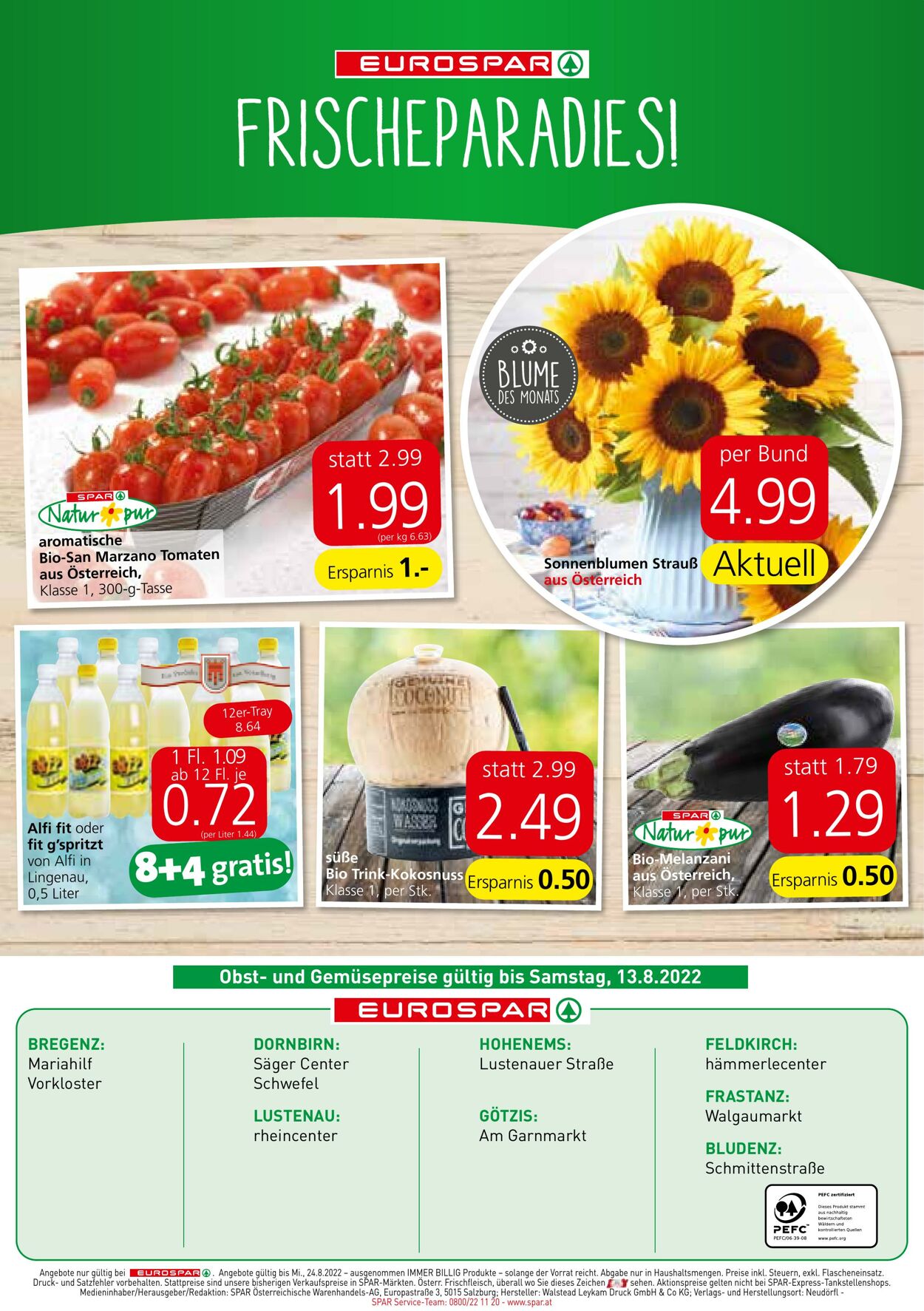 Prospekt Eurospar 11.08.2022 - 24.08.2022