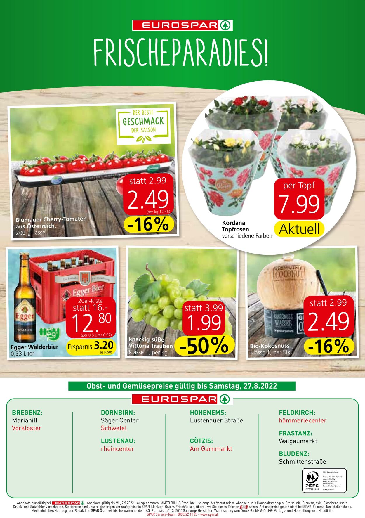 Prospekt Eurospar 25.08.2022 - 07.09.2022