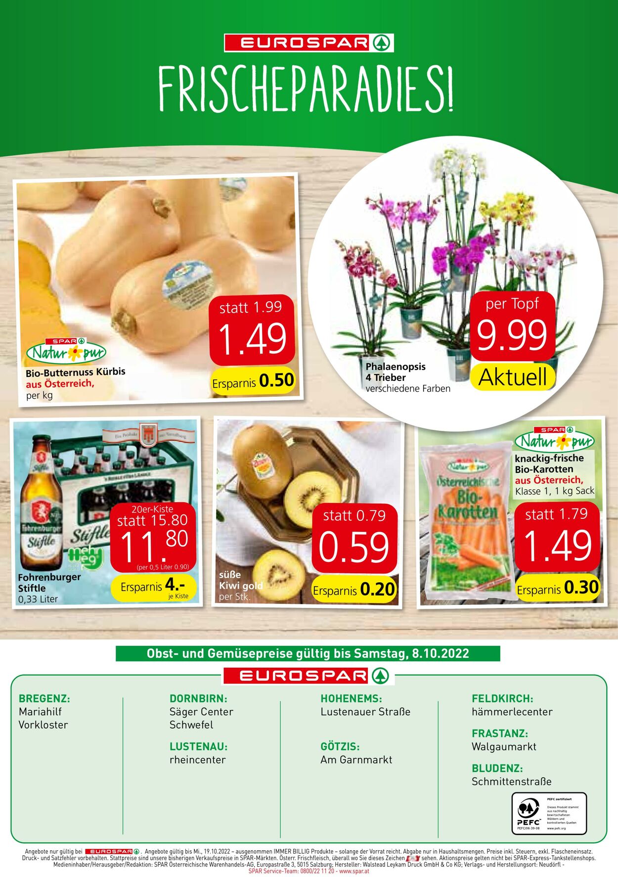 Prospekt Eurospar 06.10.2022 - 19.10.2022