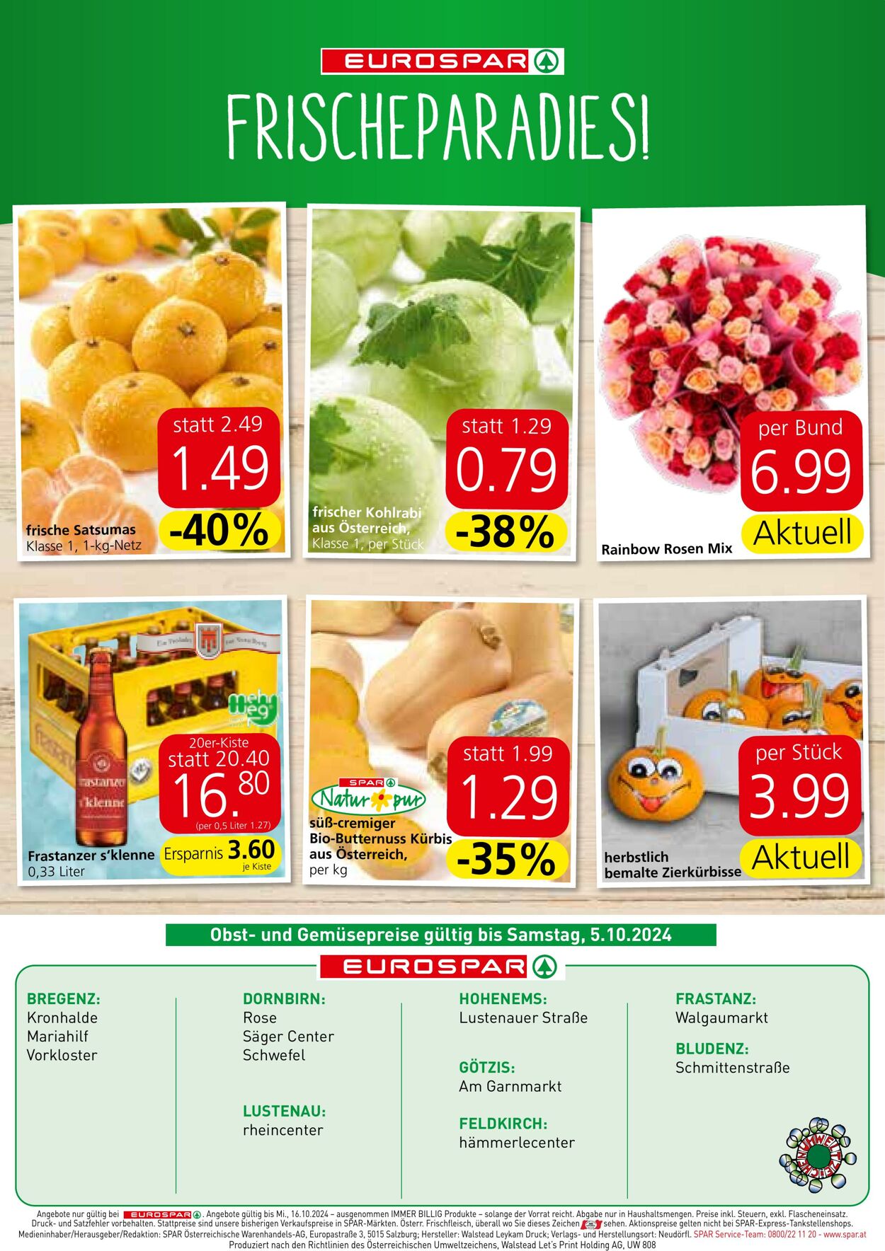 Prospekt Eurospar 03.10.2024 - 16.10.2024