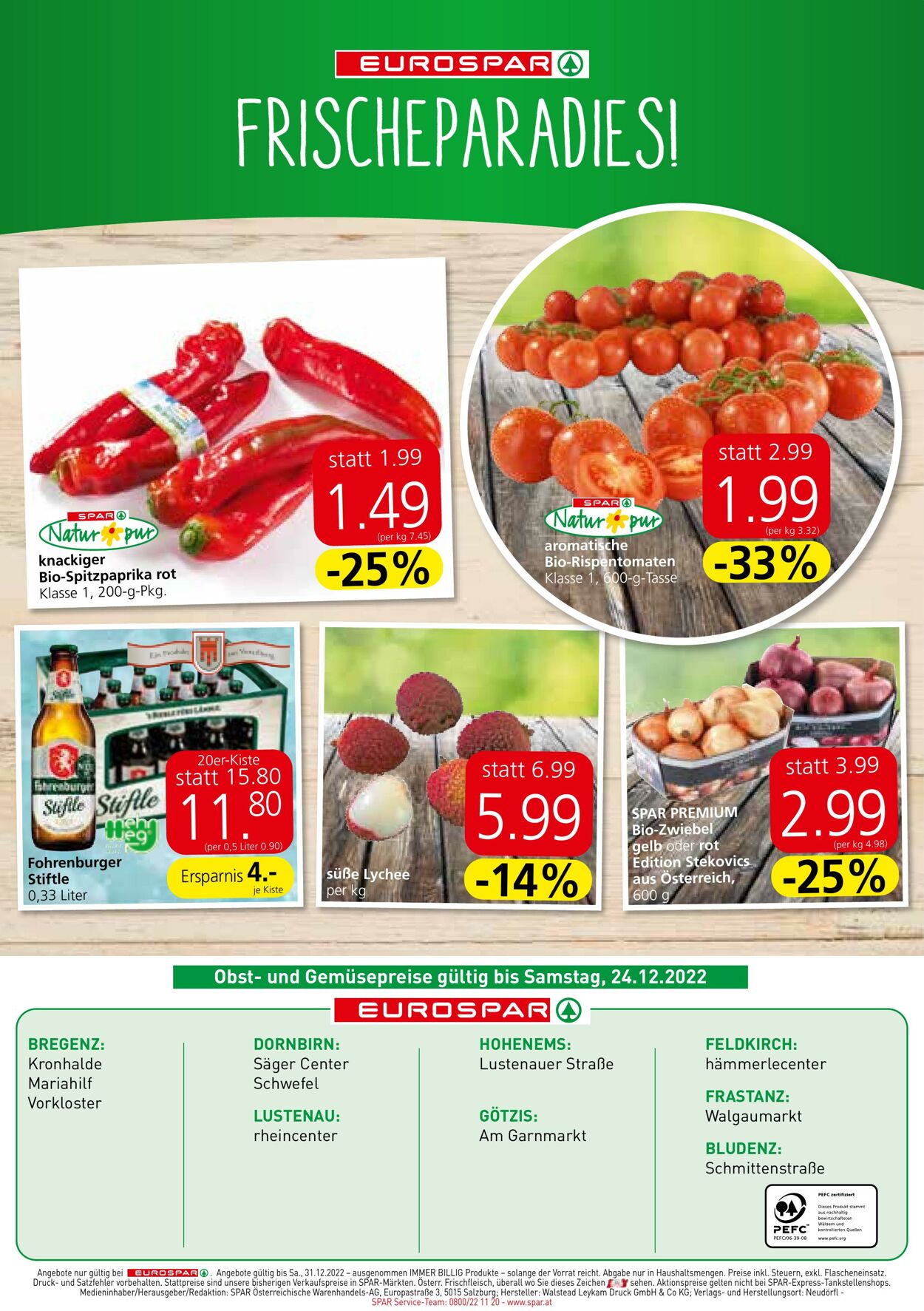 Prospekt Eurospar 21.12.2022 - 31.12.2022