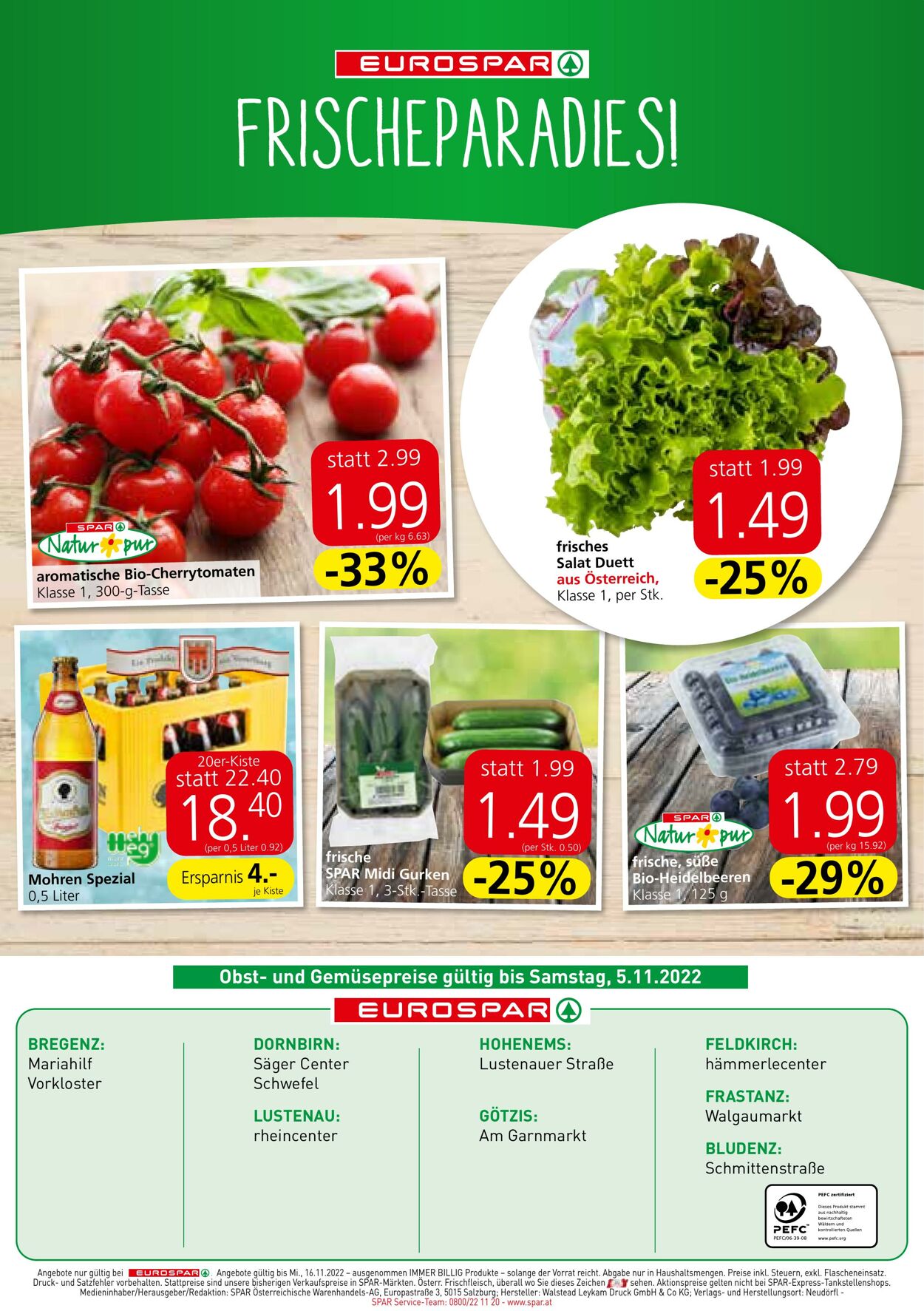 Prospekt Eurospar 03.11.2022 - 16.11.2022